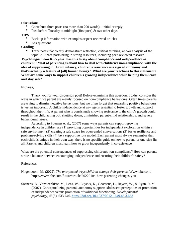 Course Discussions