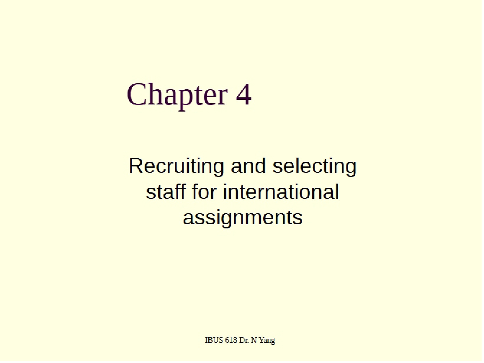 Class Notes for IBUS 618