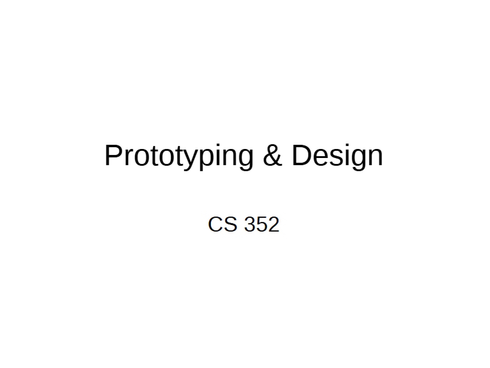 Design and Prototyping