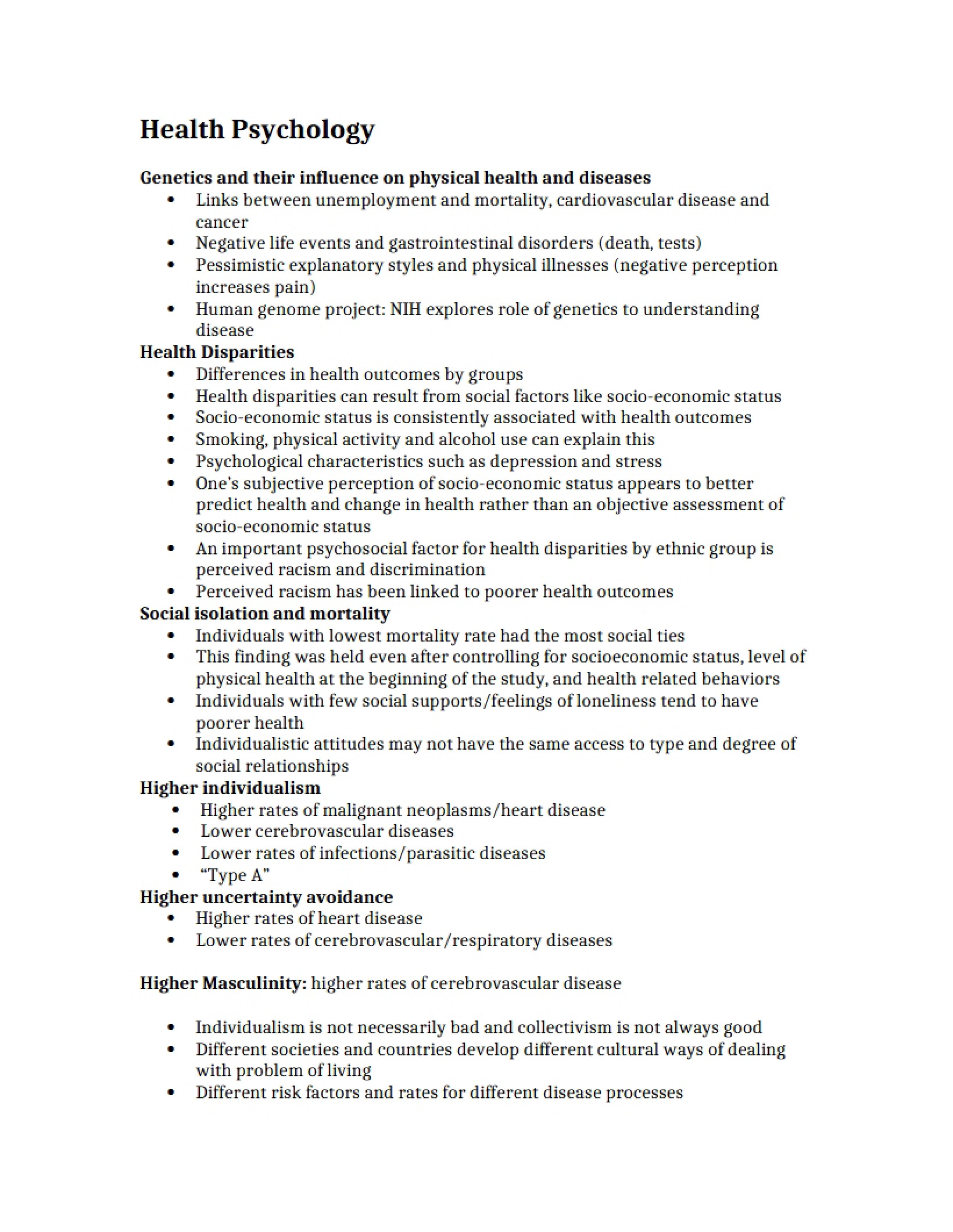 Psychology of Health