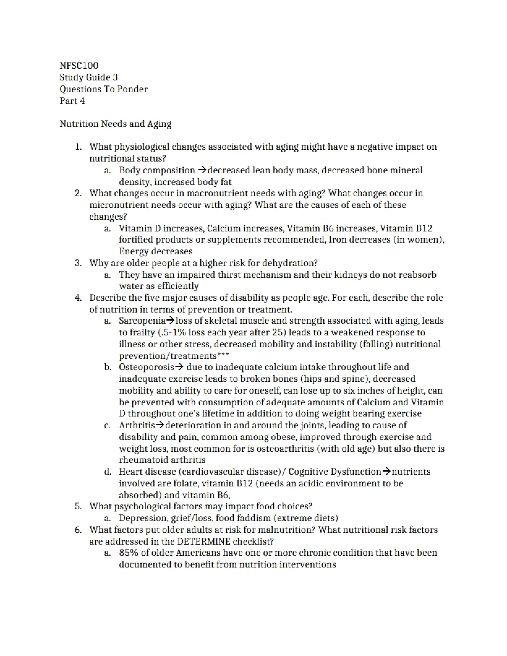 Third Study Guide