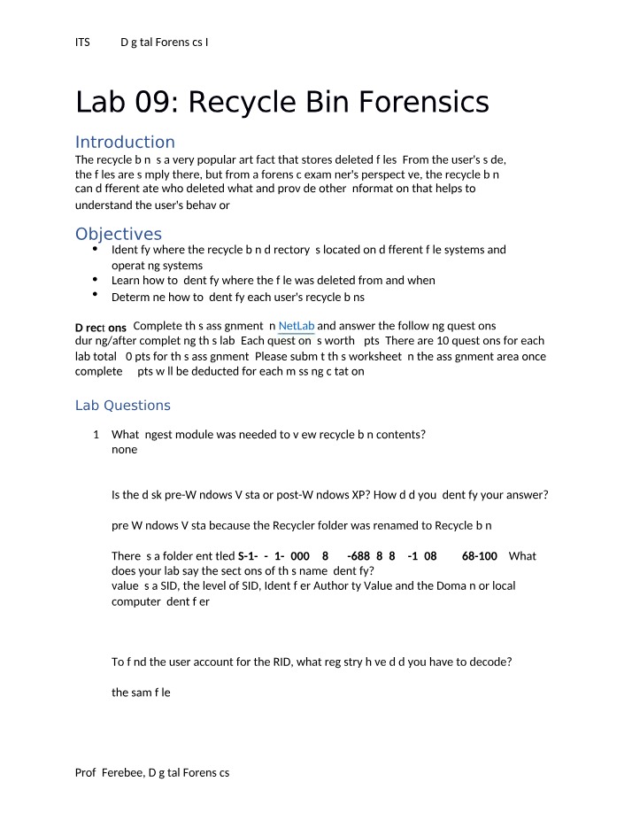 LAN1080 - Lab 09 Worksheet