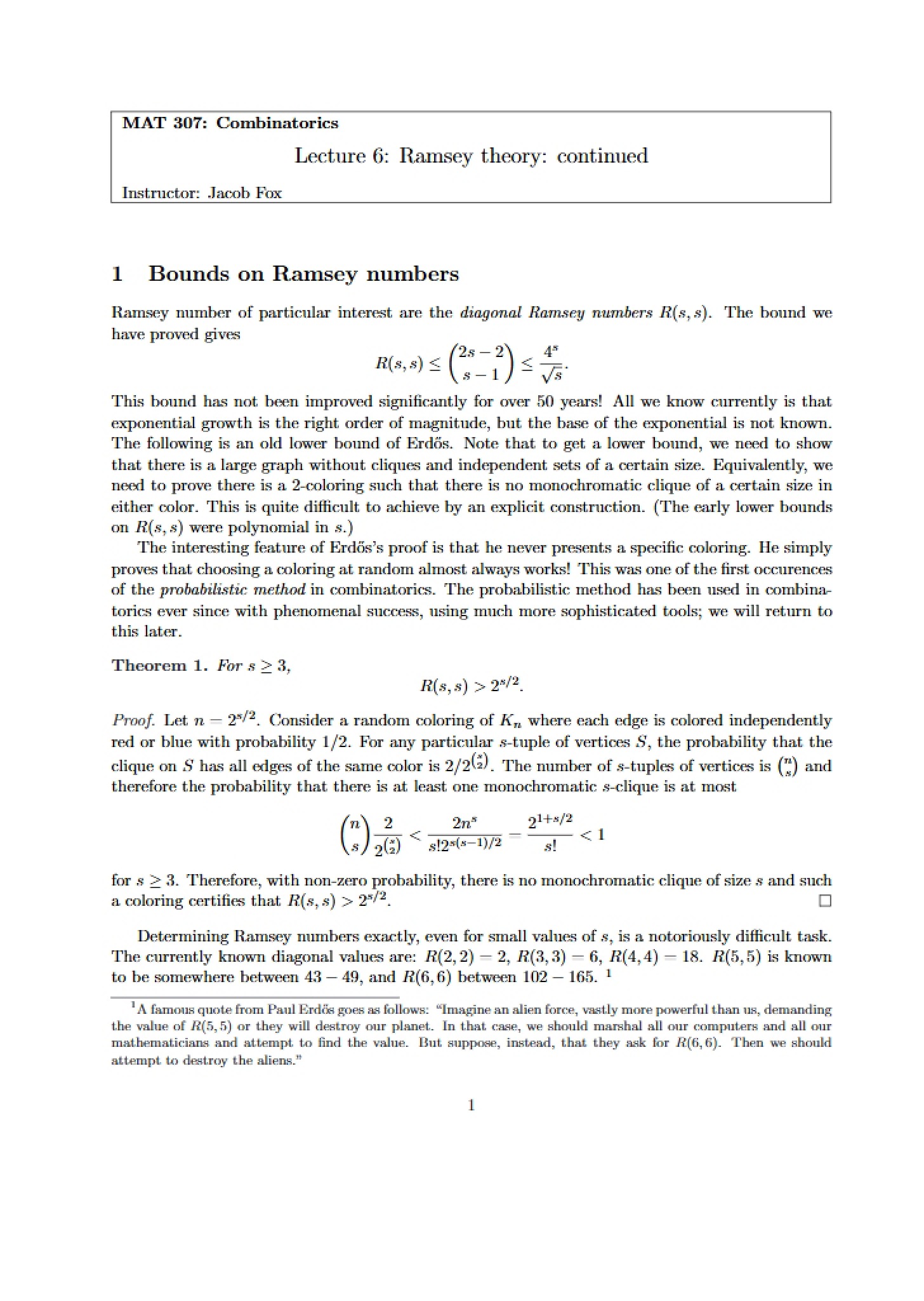 Theory of Ramsey