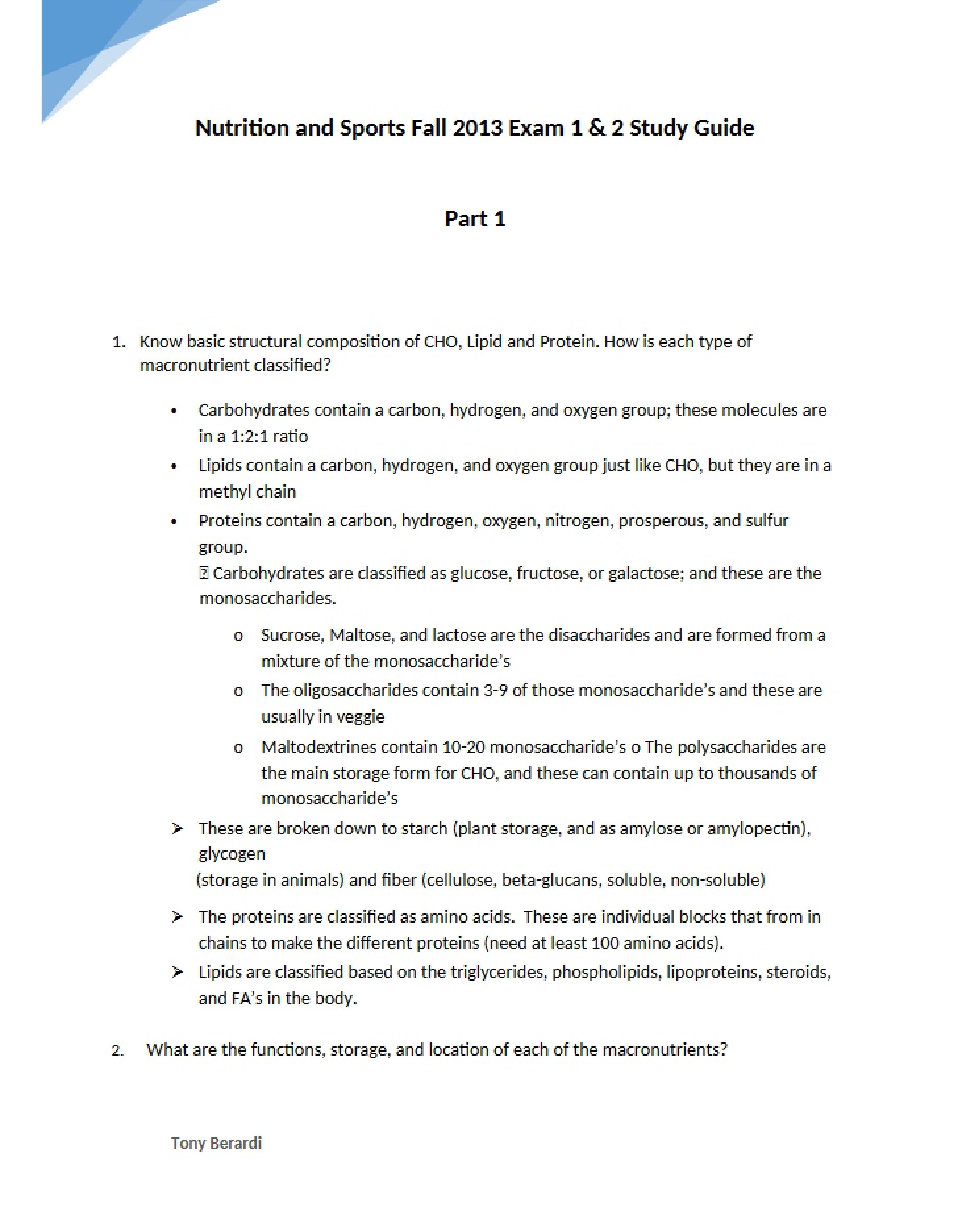 General Study Guide