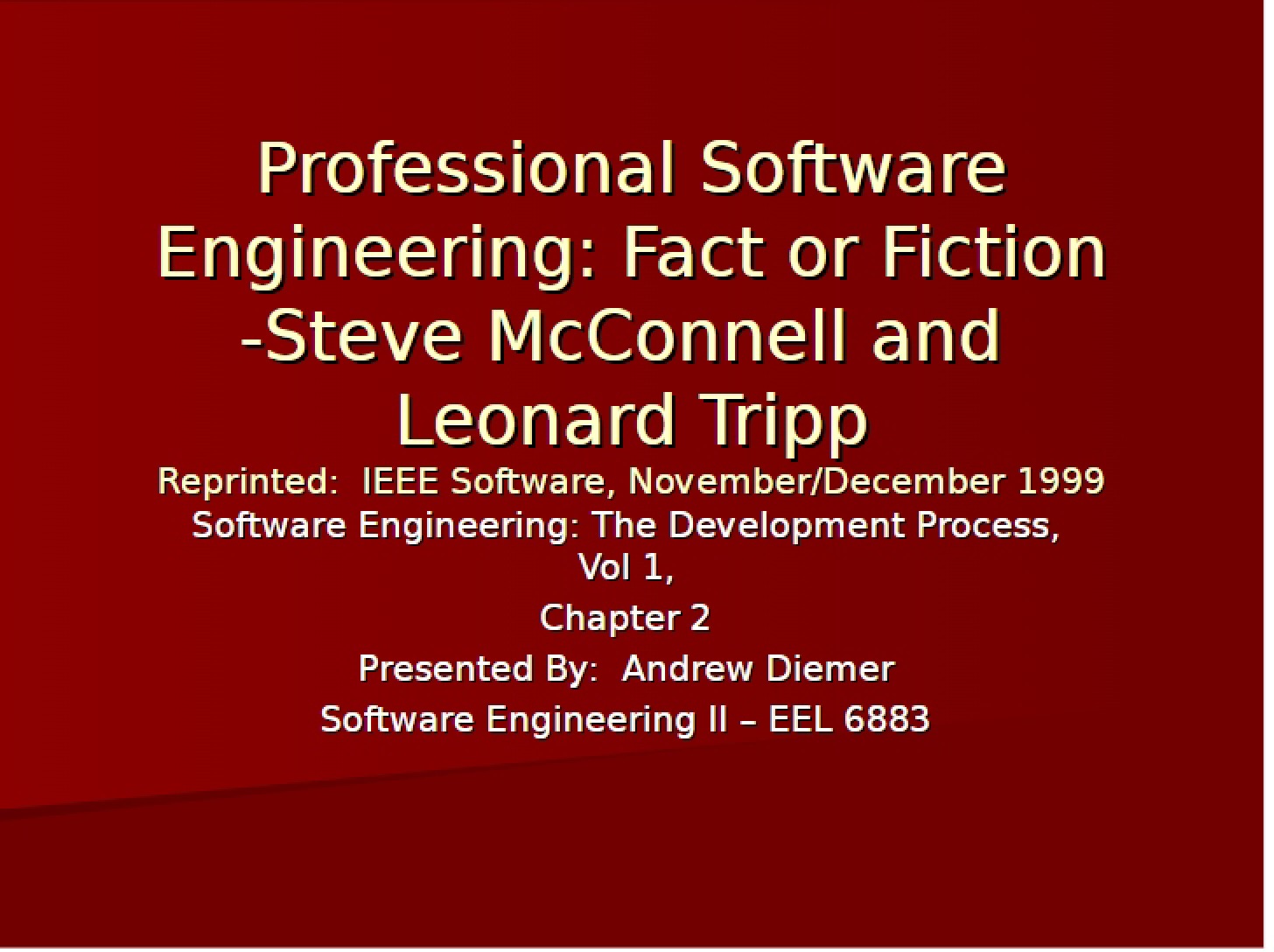 Software Engineering (Professional)