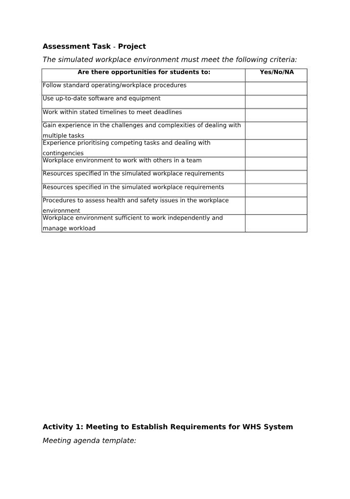 Workplace Health and Safety Guidelines and System Templates