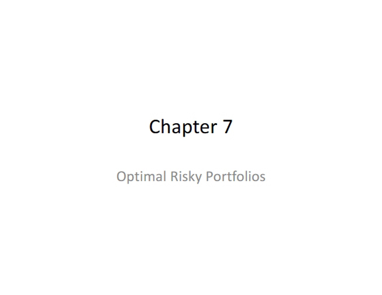 Chapter 7 Summary