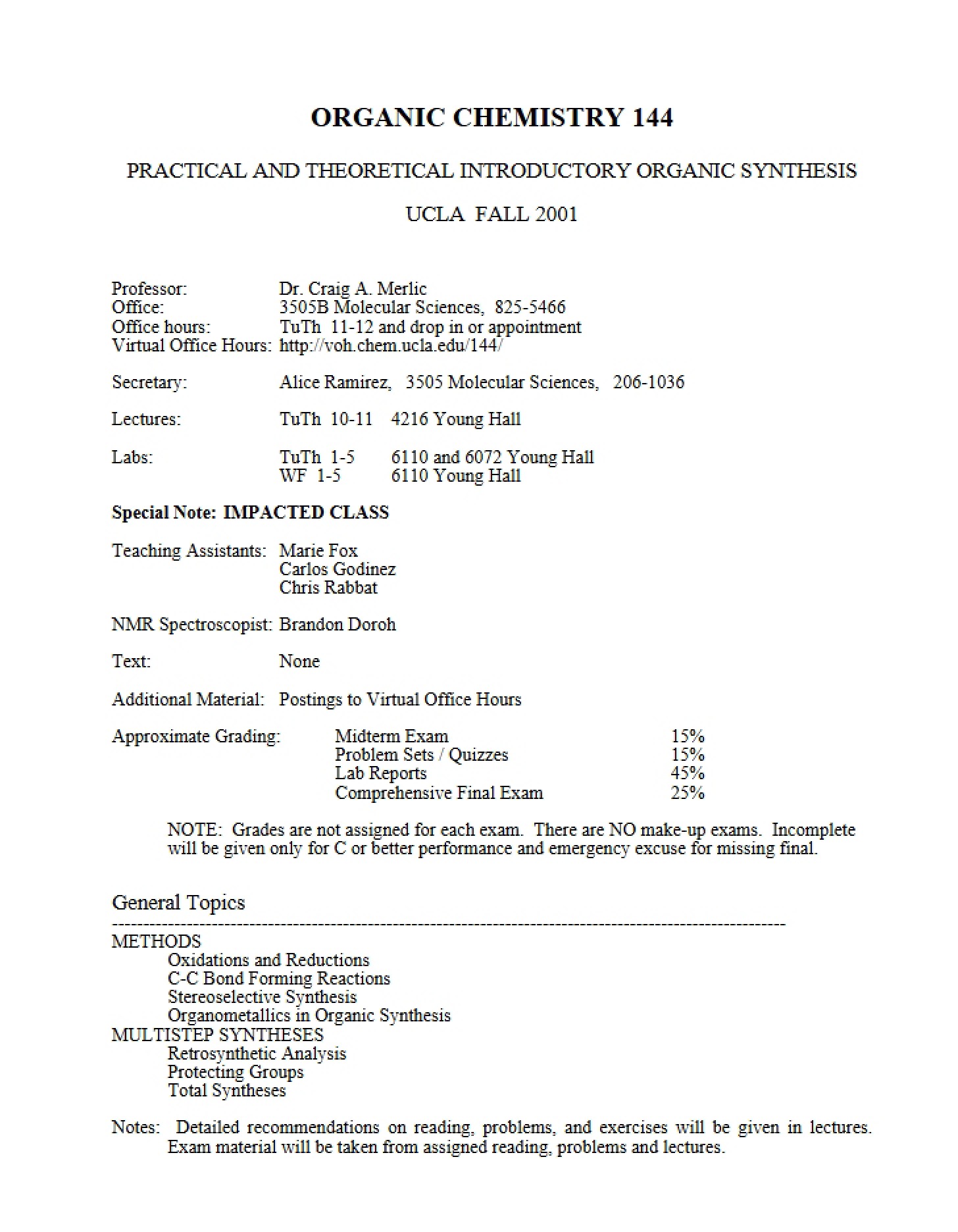 Course Syllabus