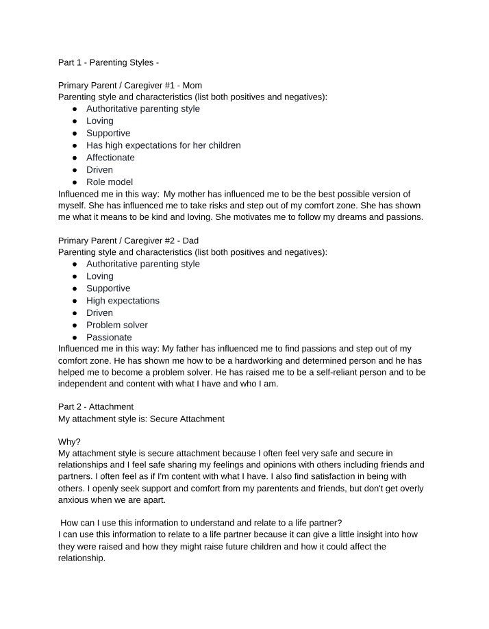 Parenting Styles - Key Influences
