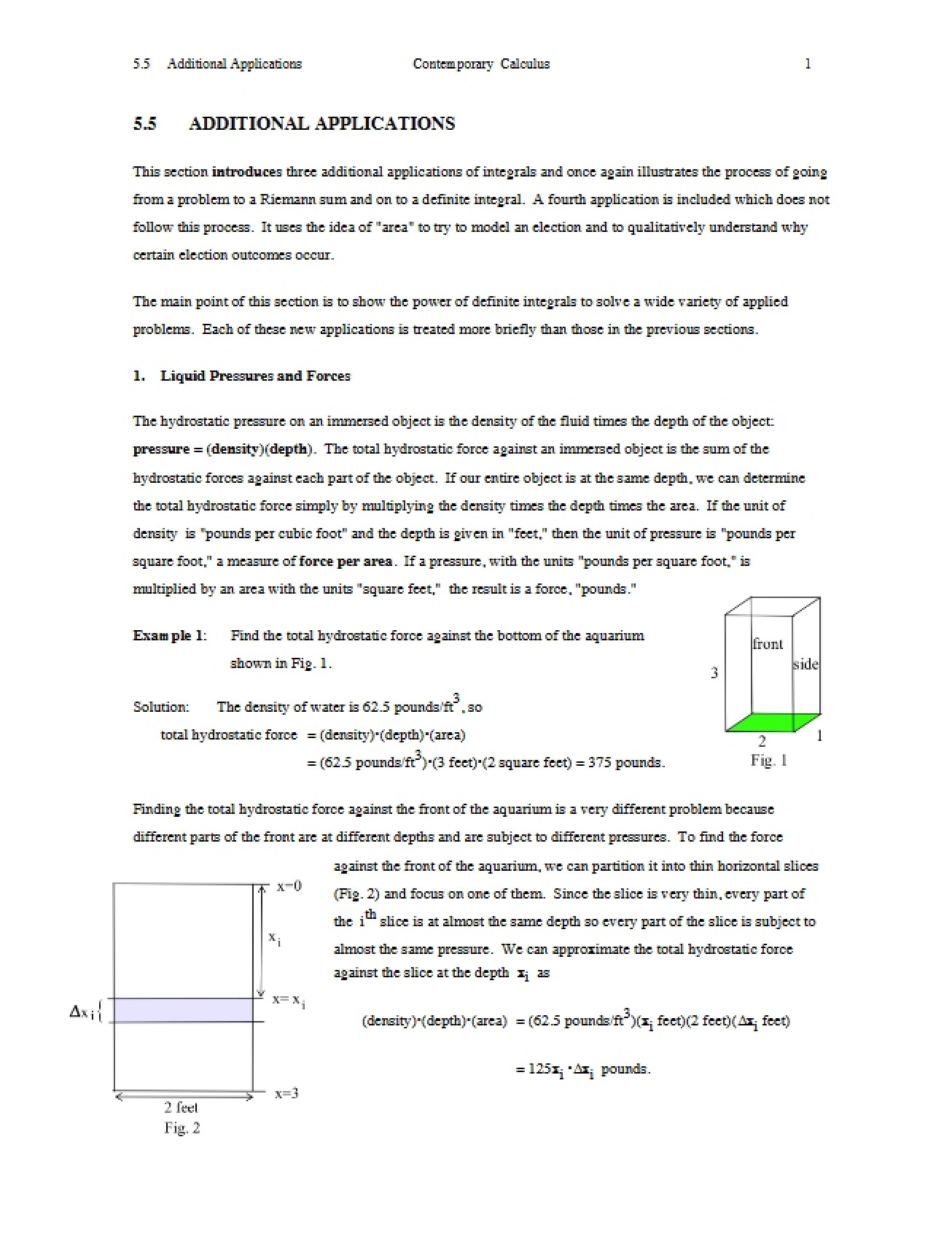 Calculus II Extra Applications