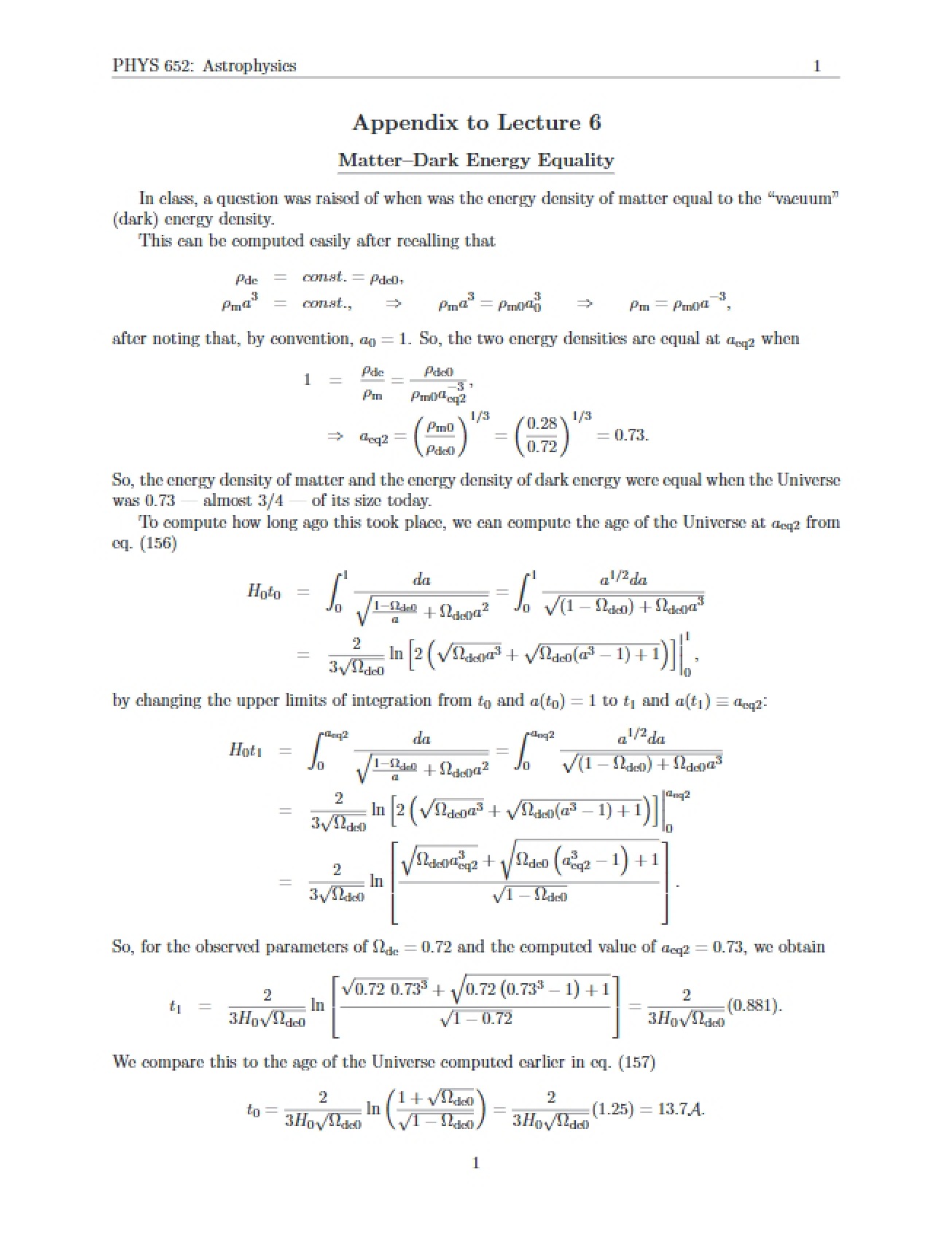 Astrophysics Course Notes