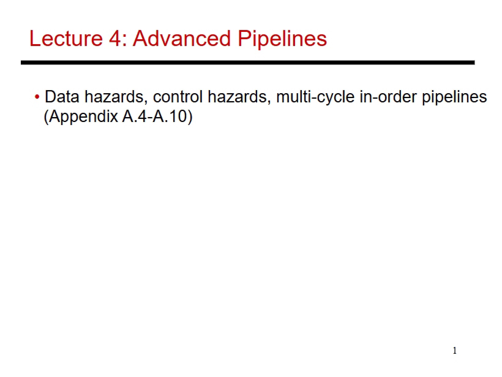 Advanced Pipelining Techniques