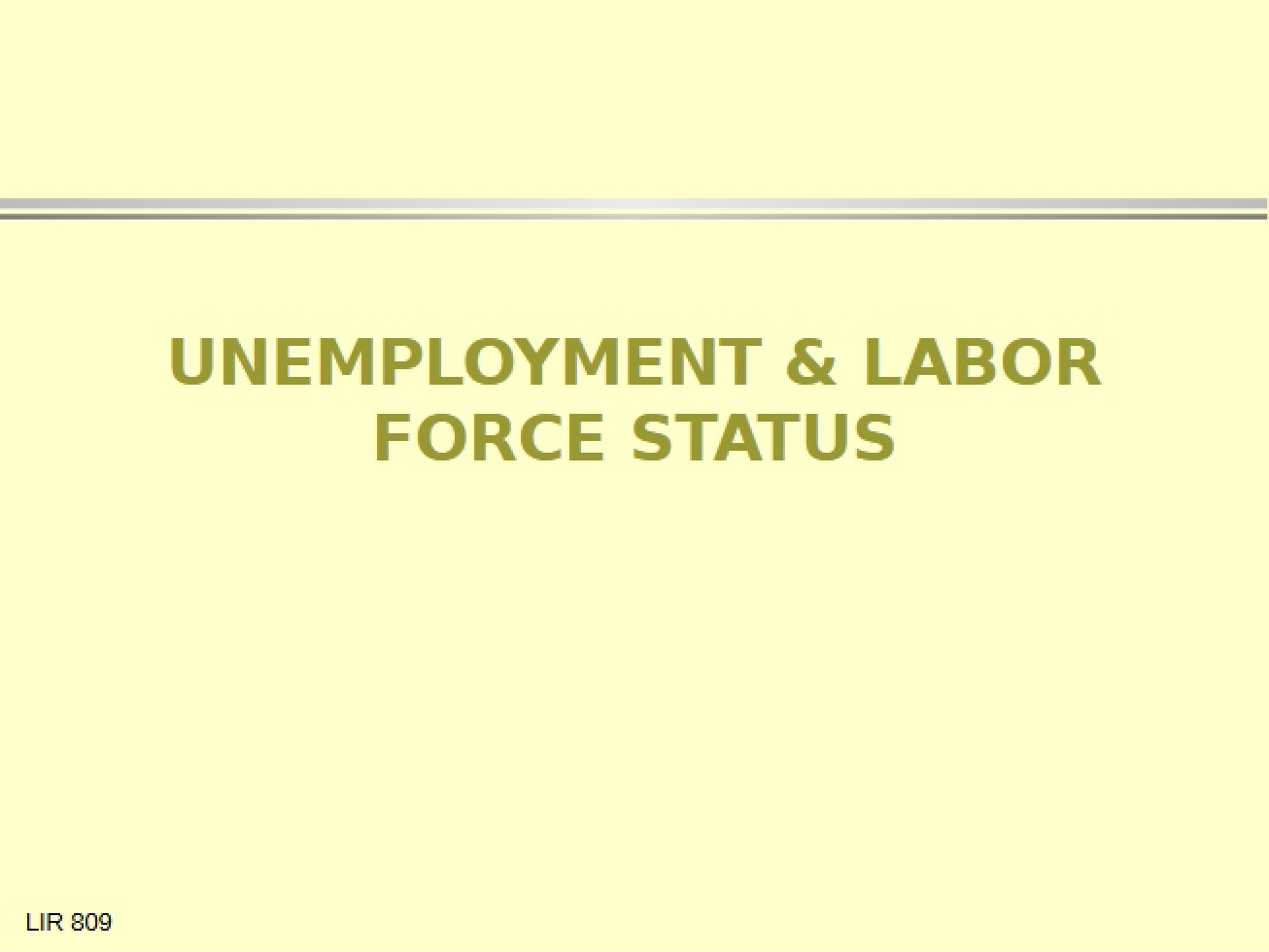 Labor Markets Study Guide