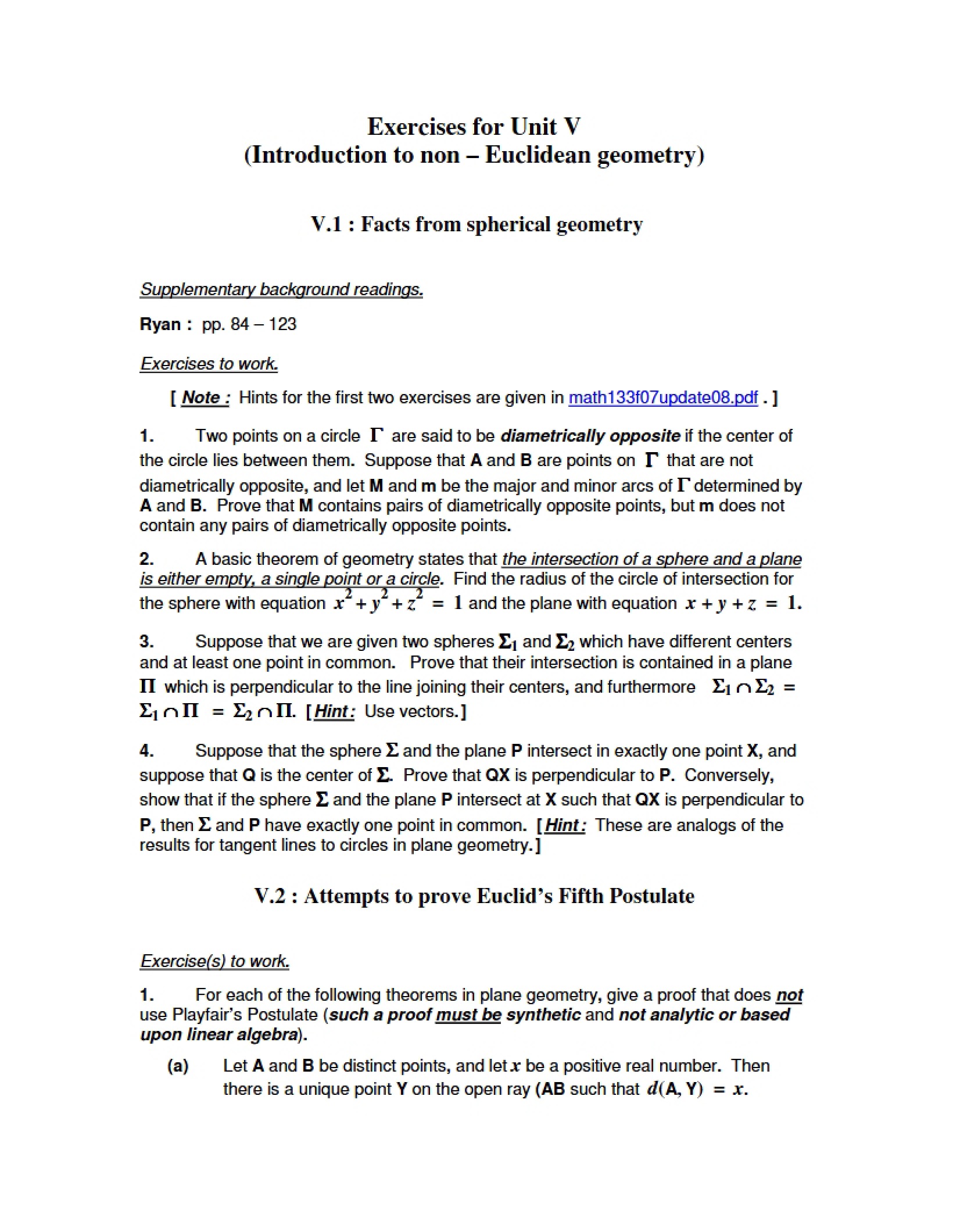 Non-Euclidean Geometry Intro