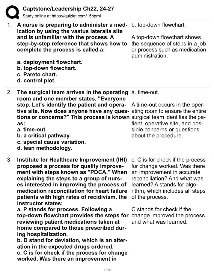 Leadership Capstone - Chapters 22, 24-27