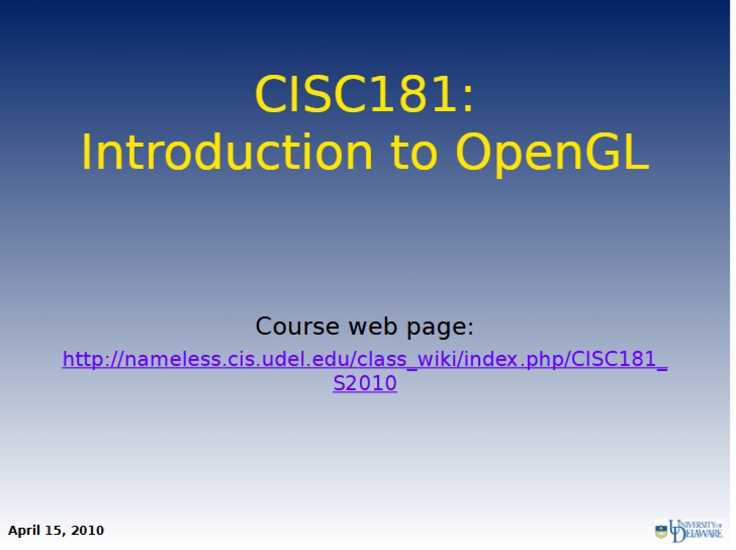 OpenGL Fundamentals