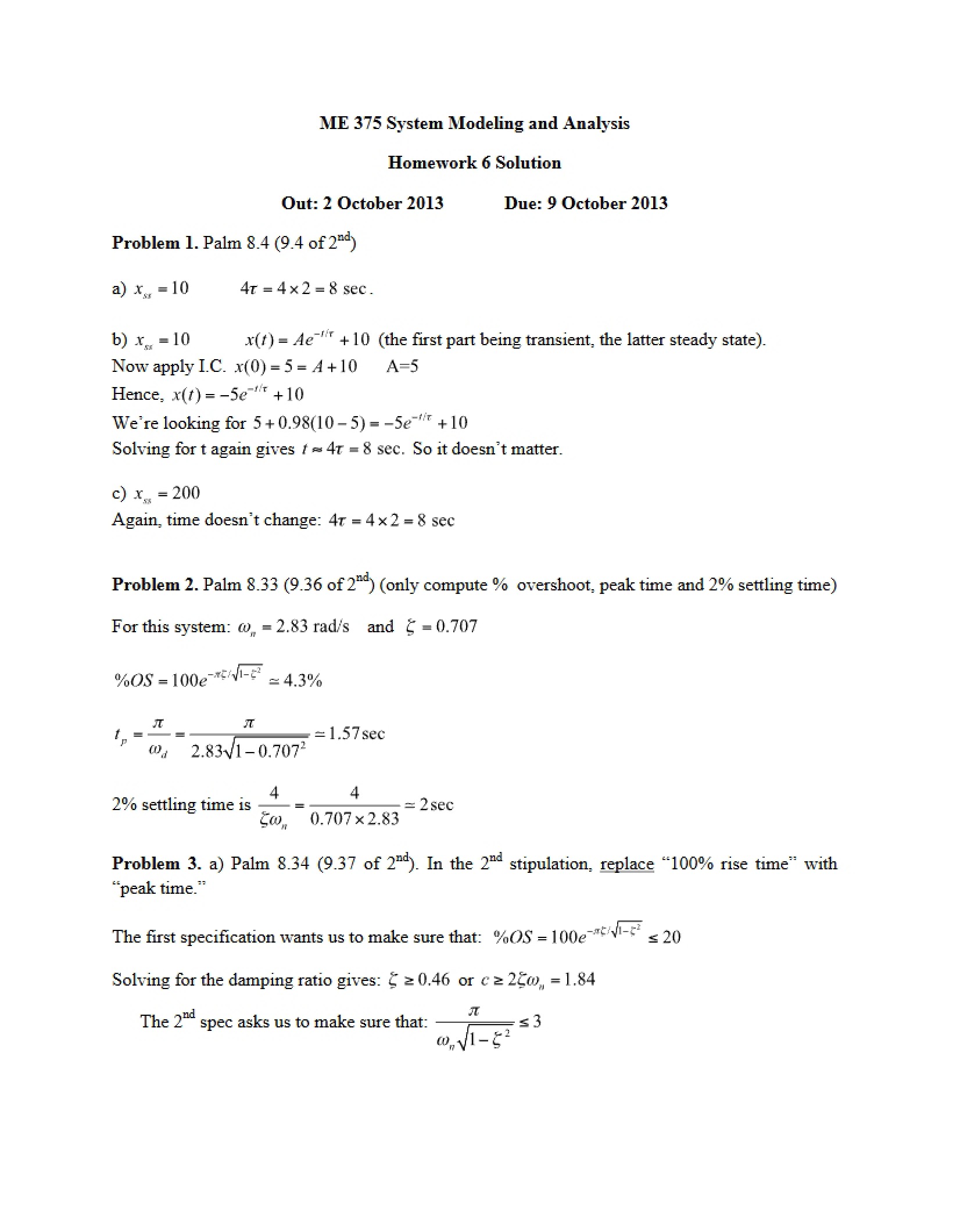 Solution for Homework Six