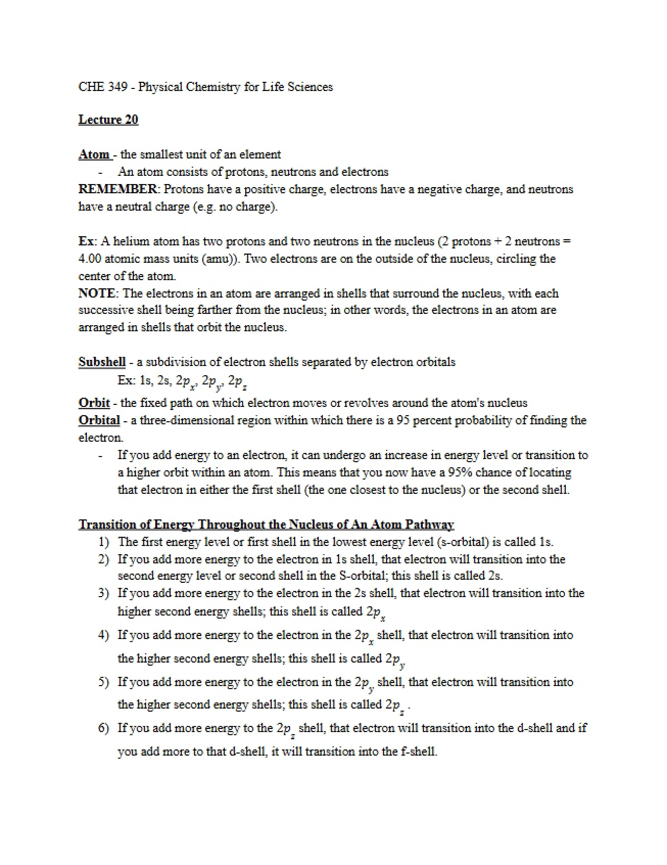 Part One of Lecture Twenty
