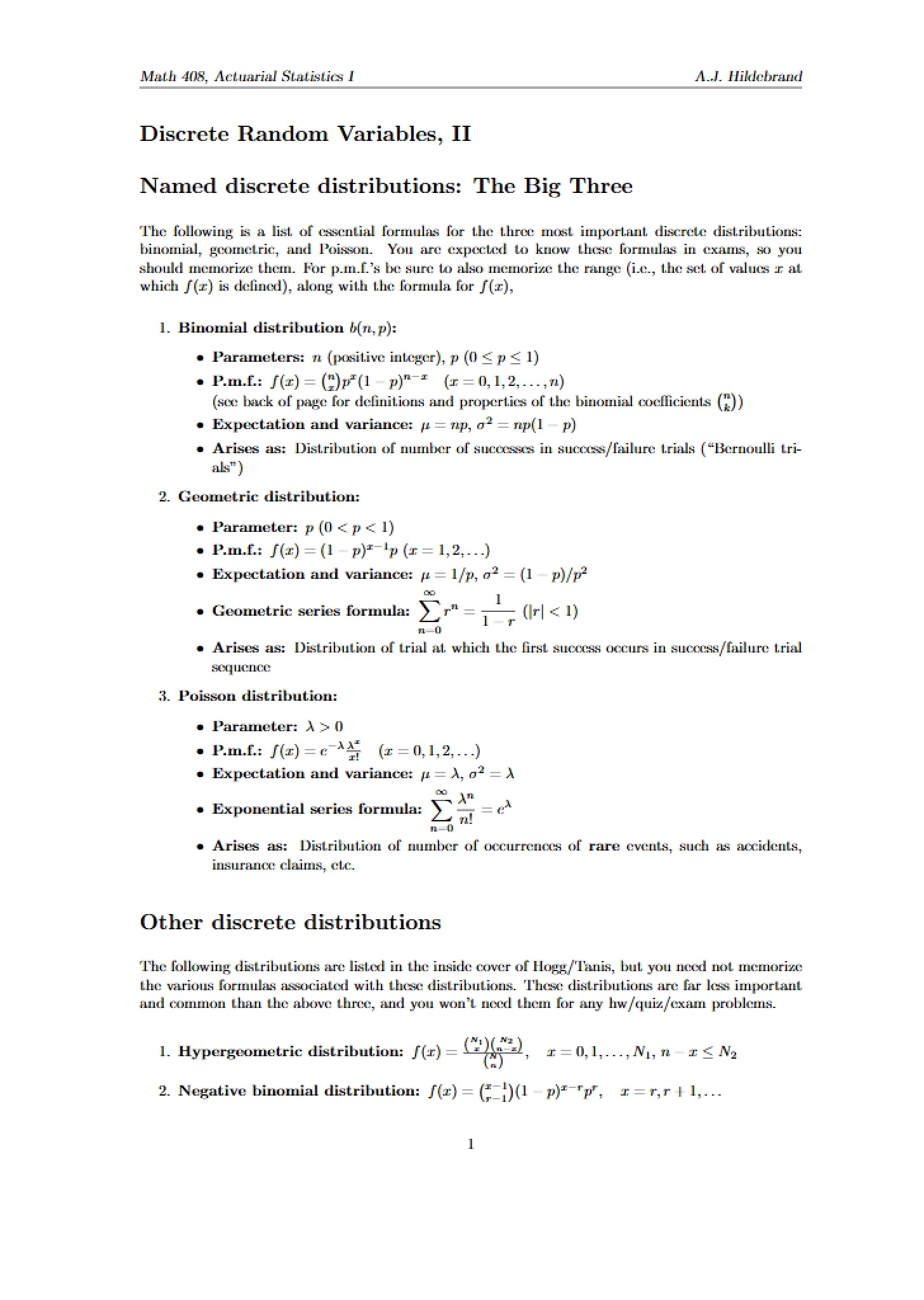 Discrete Mathematics II