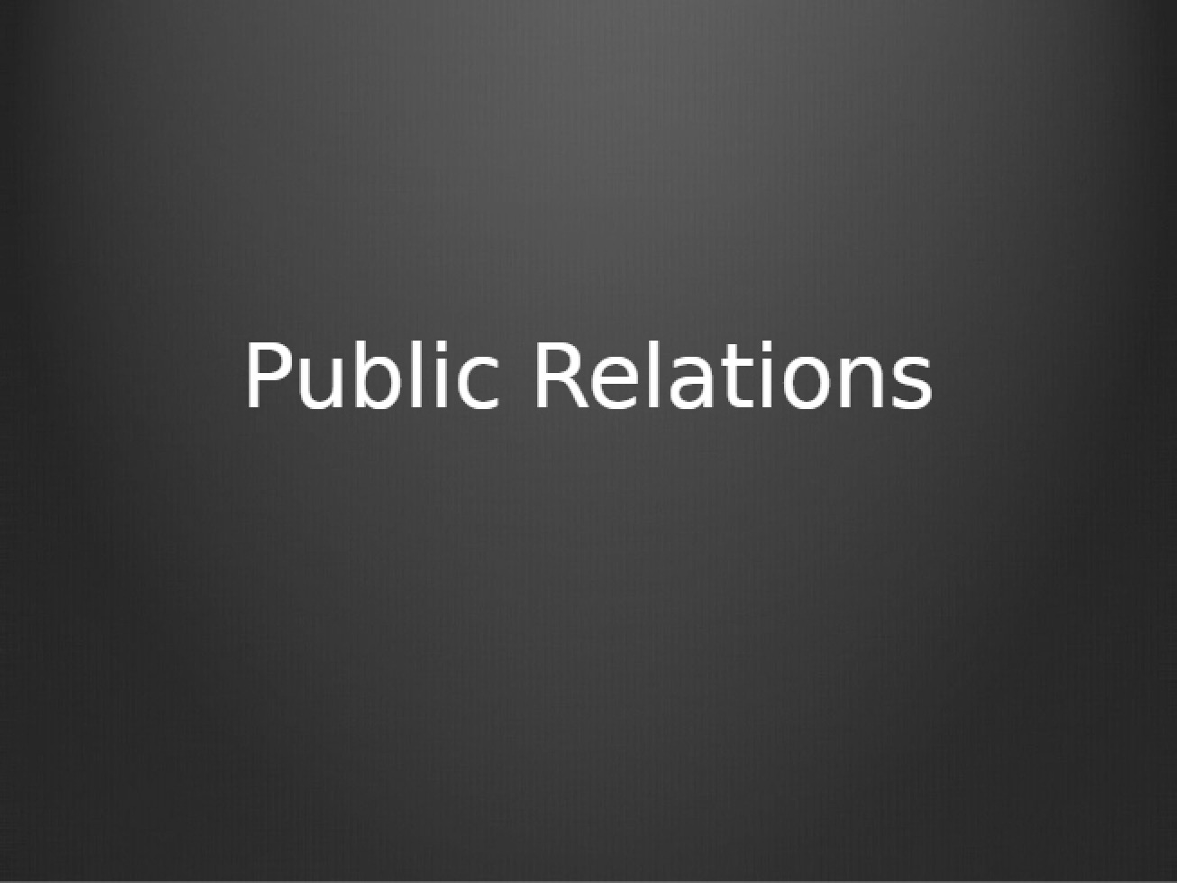 Overview of Public Relations