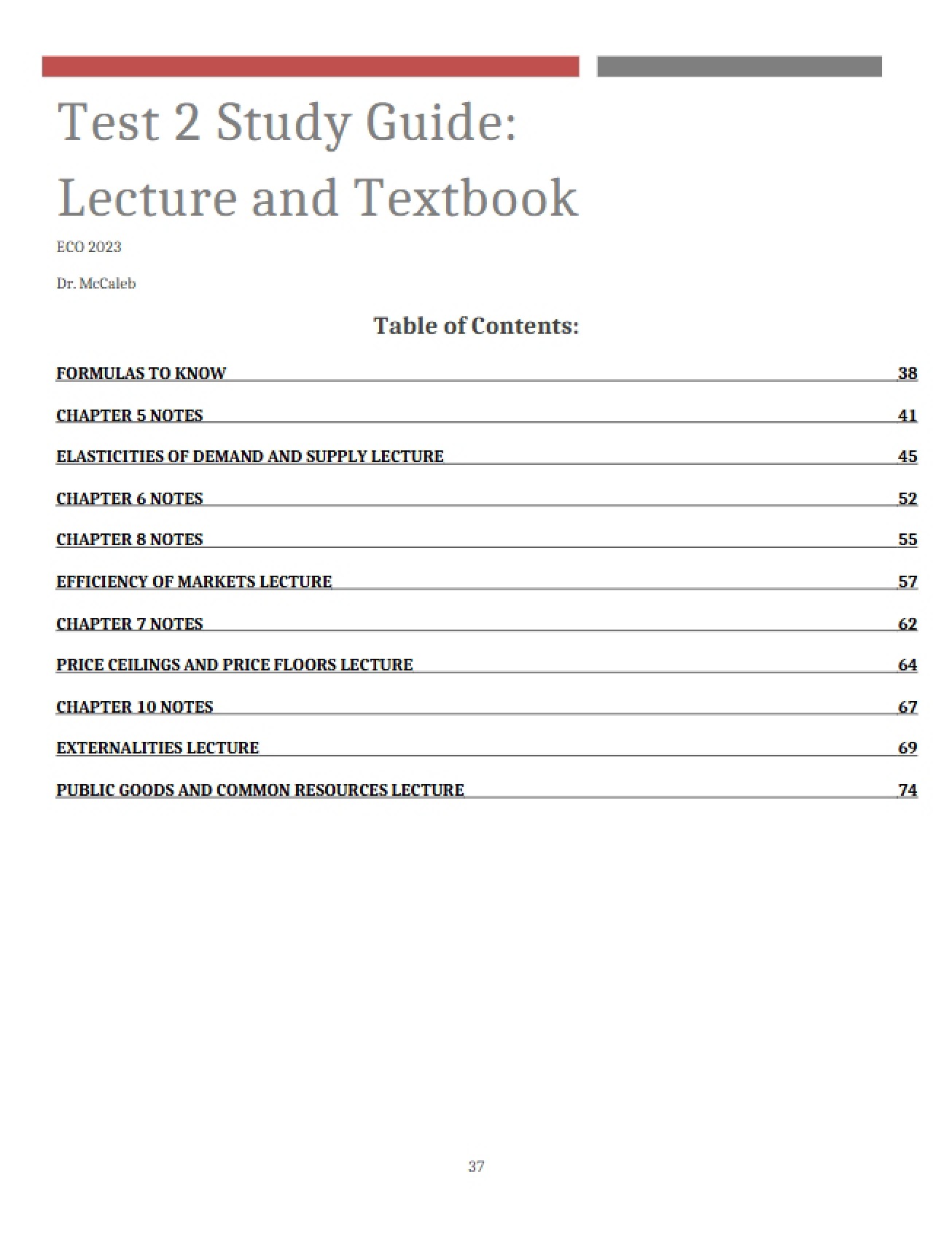 Preparation Guide for the Second Test