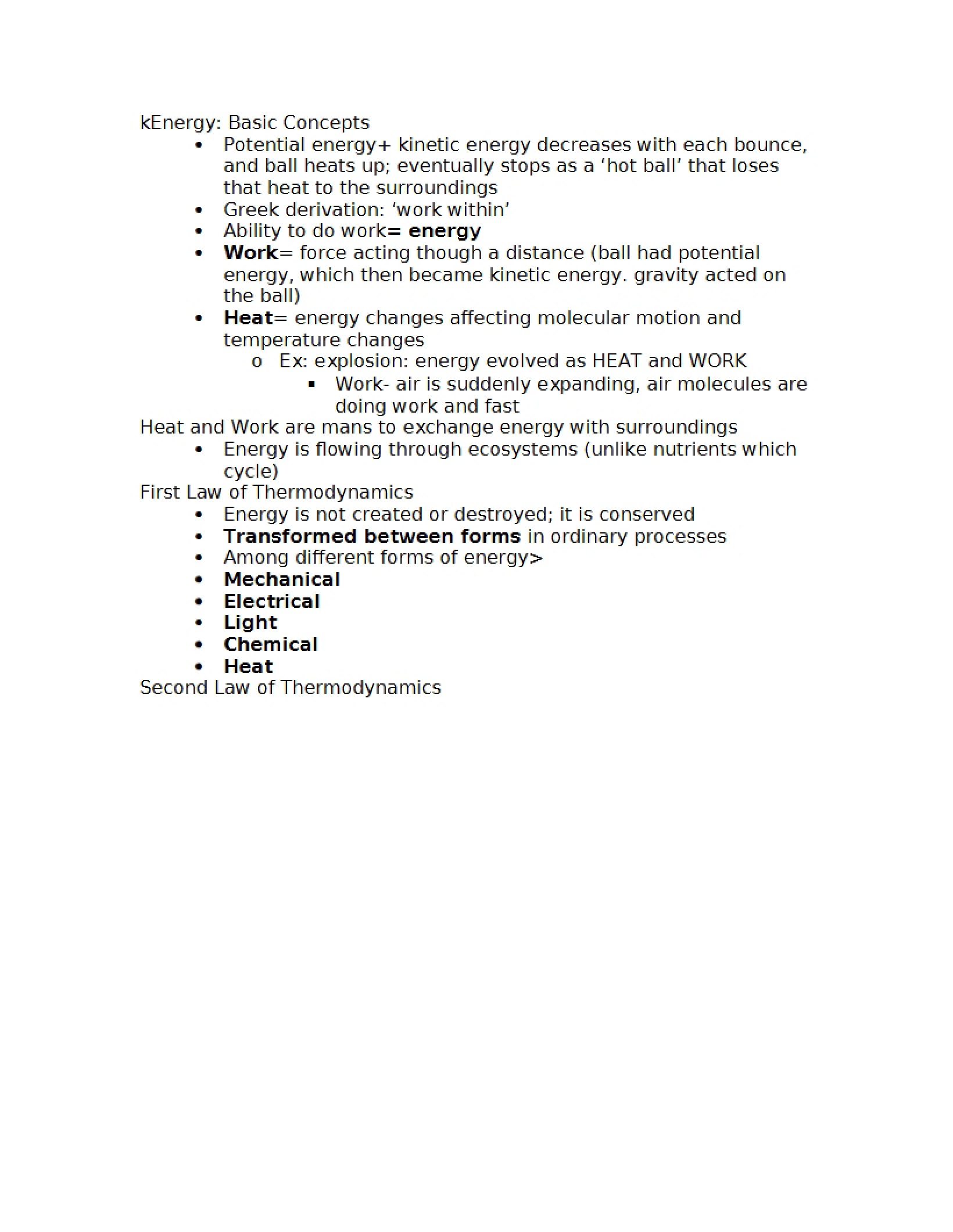 Class Lecture Notes