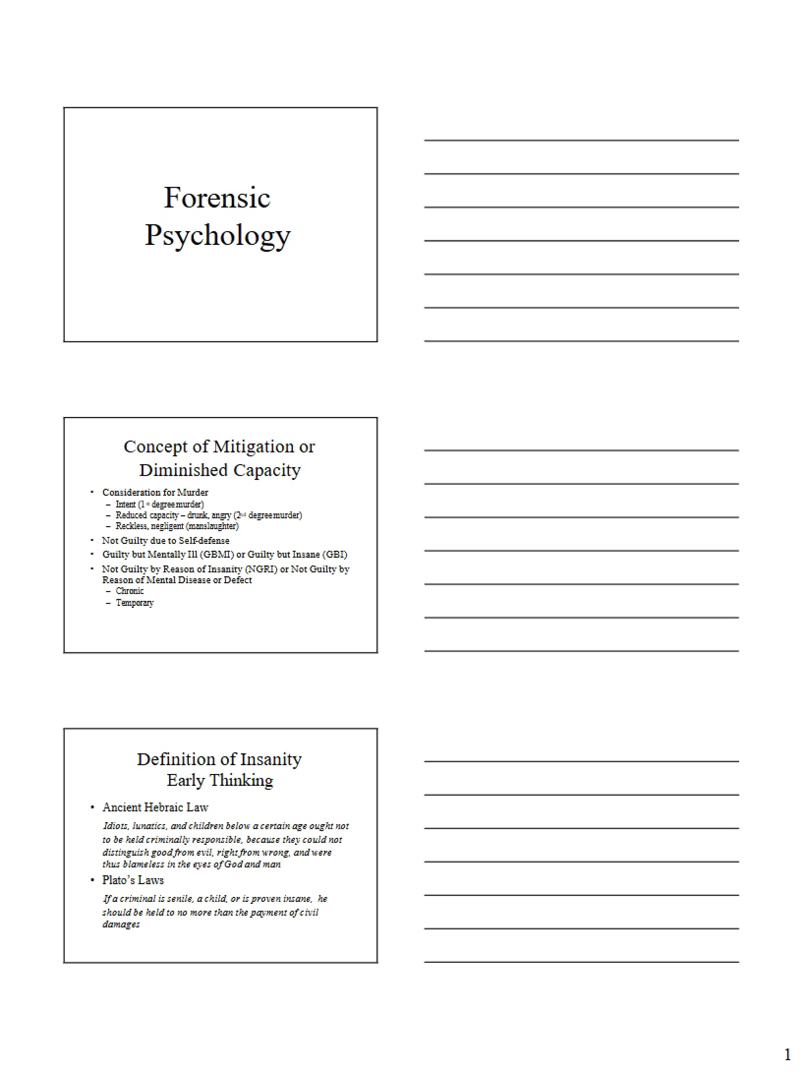 Psychology of Forensics