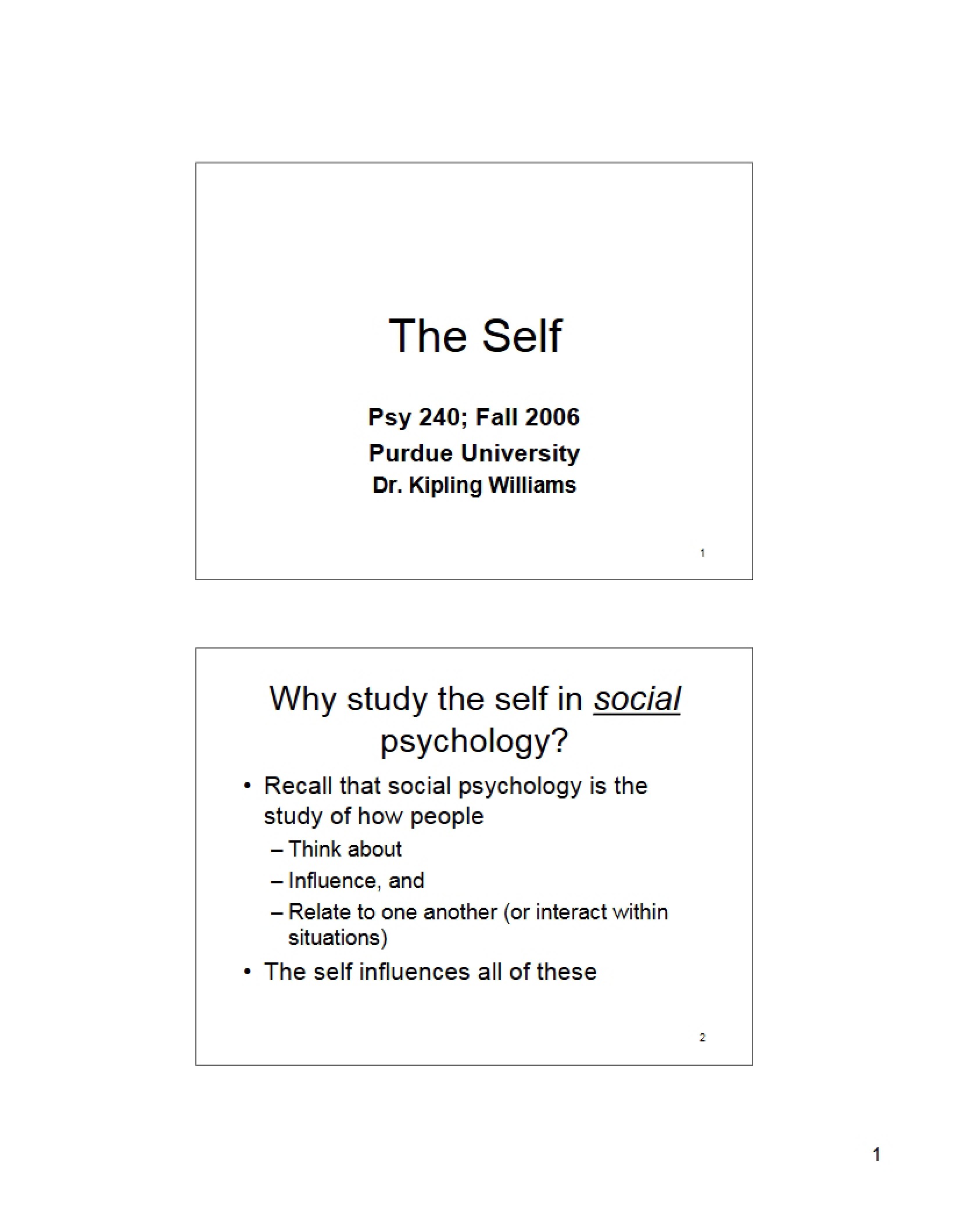 Concept of The Self