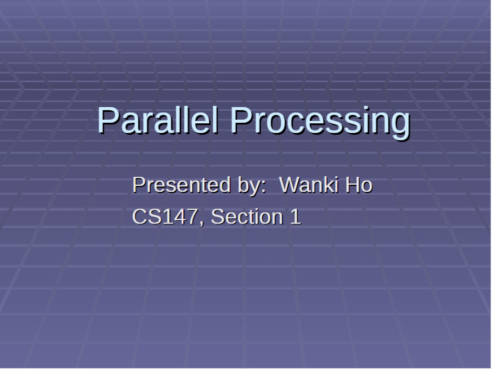 Parallel Processing Methods