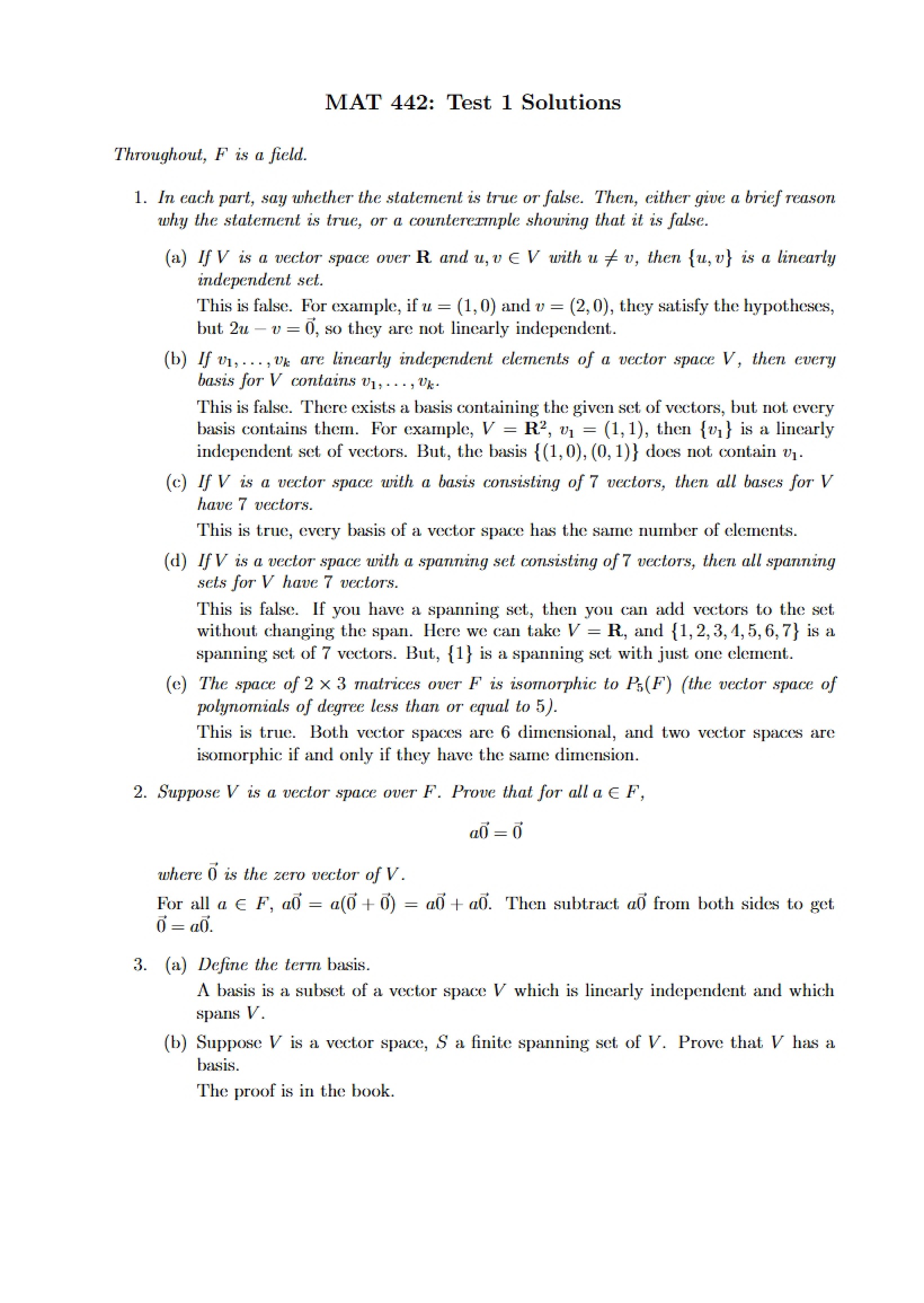 Fall 11 Test 1 Solutions