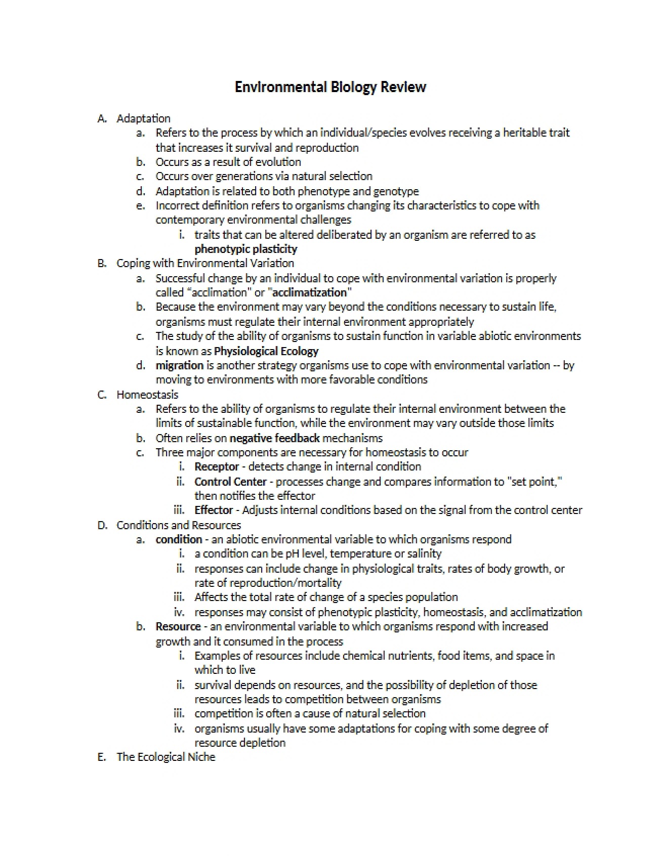 Review of Environmental Biology