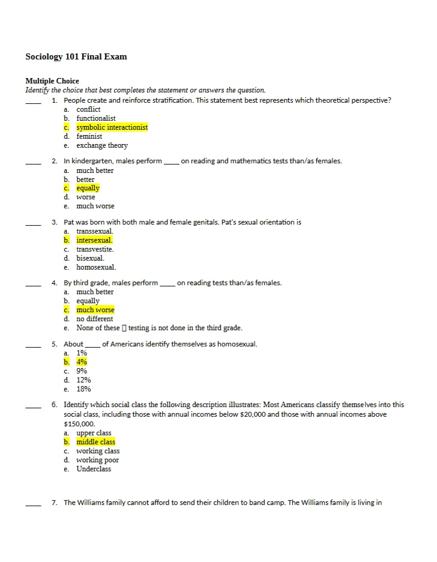 Study Guide Four