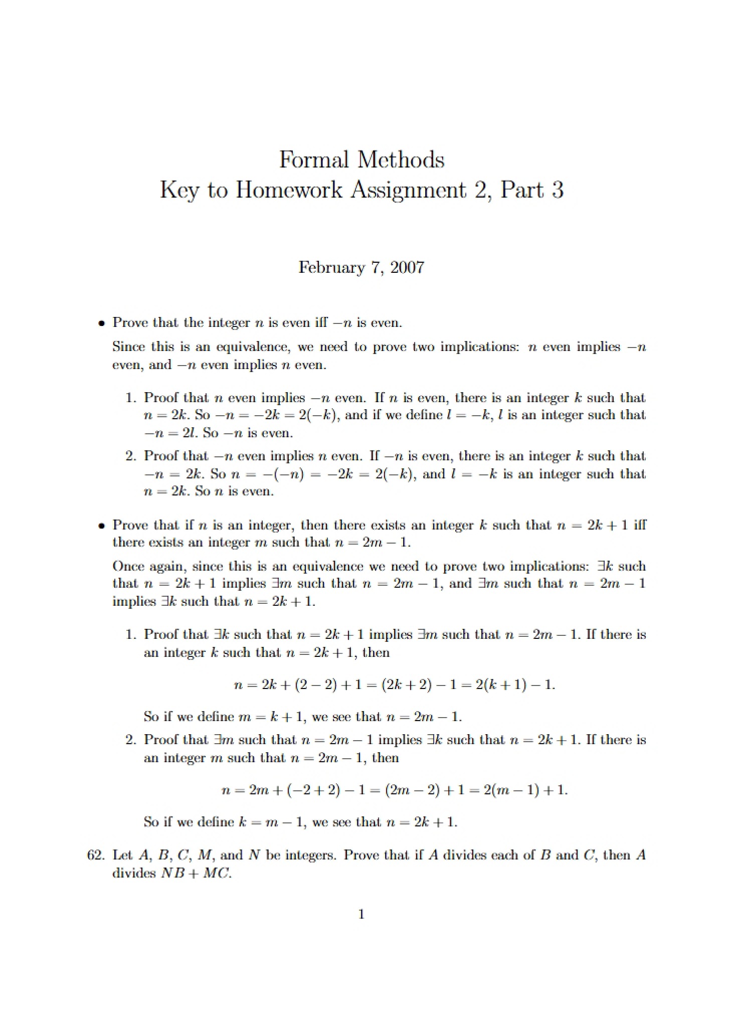 Assignment Two MATH 300