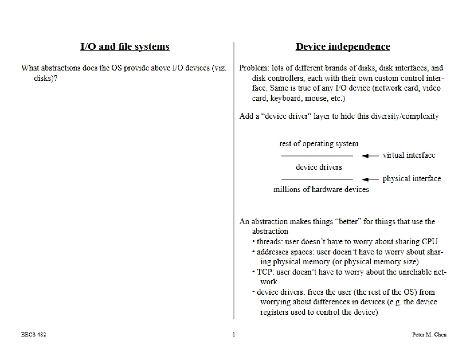 Lecture Notes EECS 482