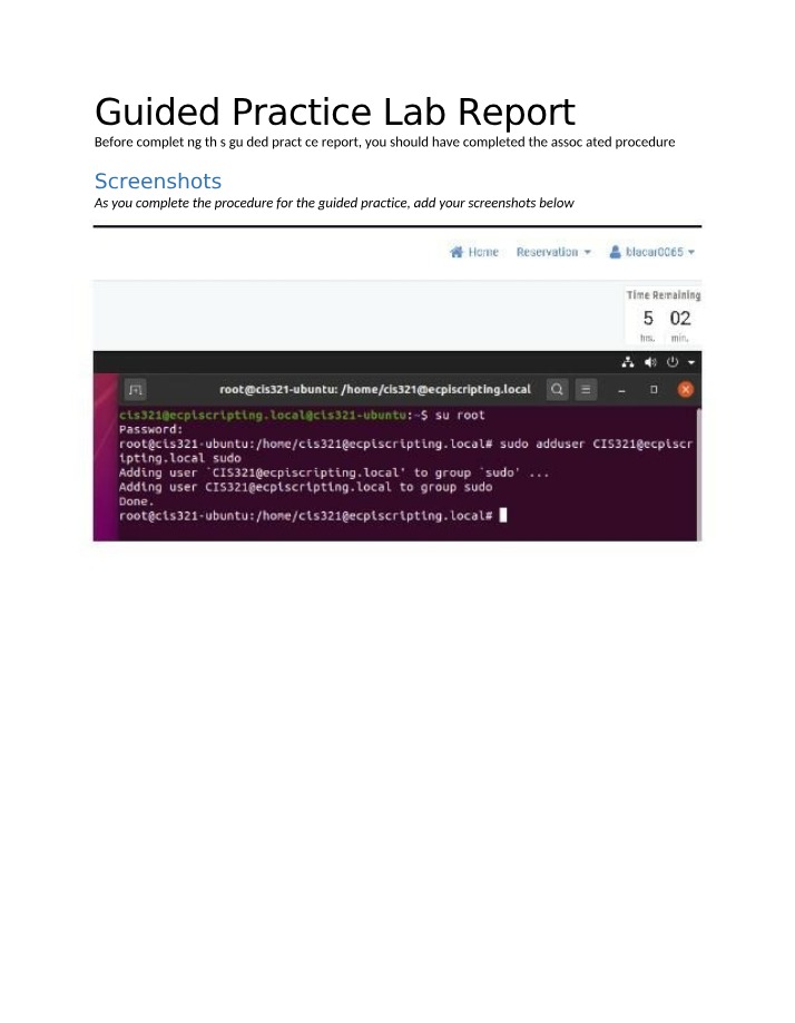 SSH Guided Practice - Screenshots and Q&A
