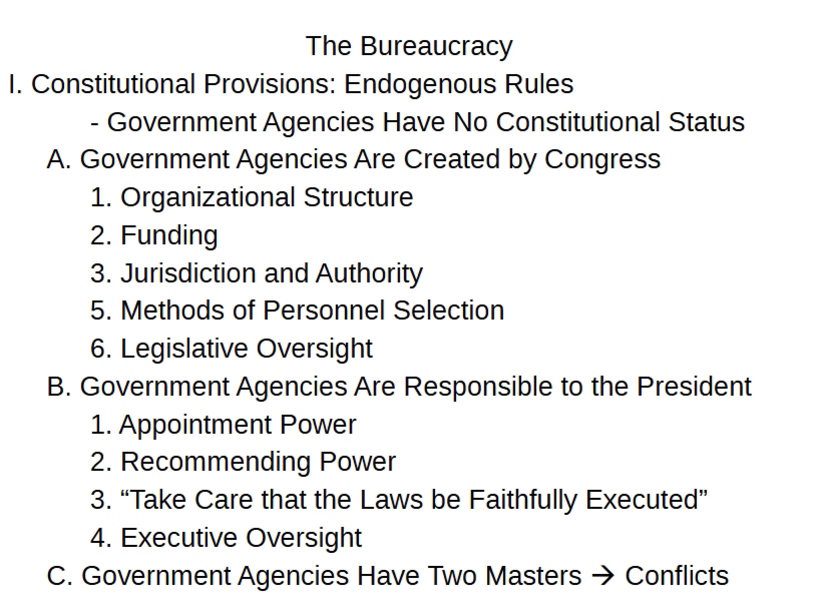 Bureaucracy (Section 6)