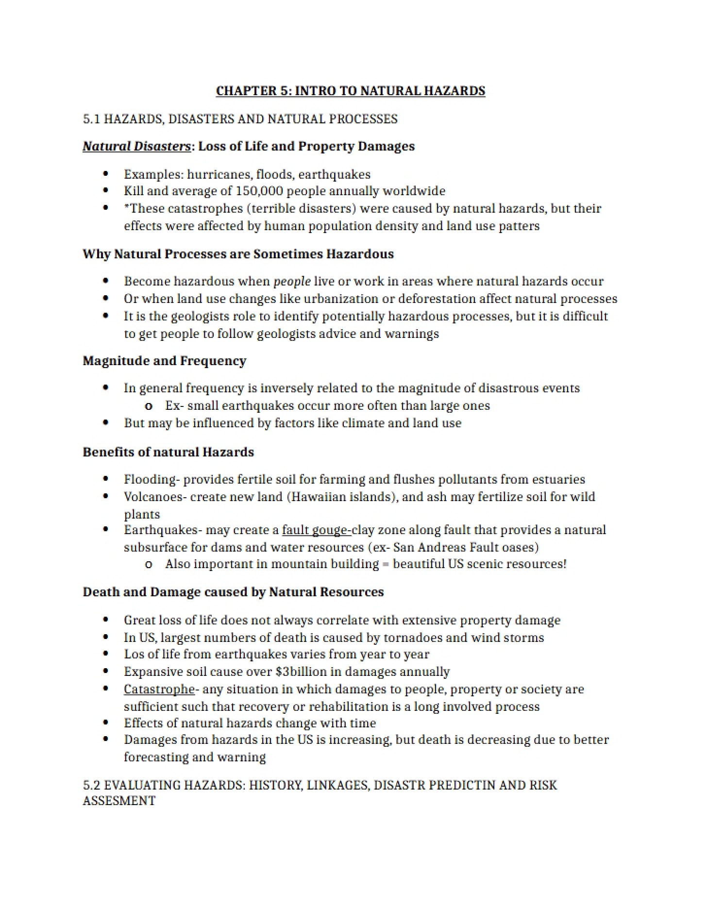 Chapter Five Science Concepts