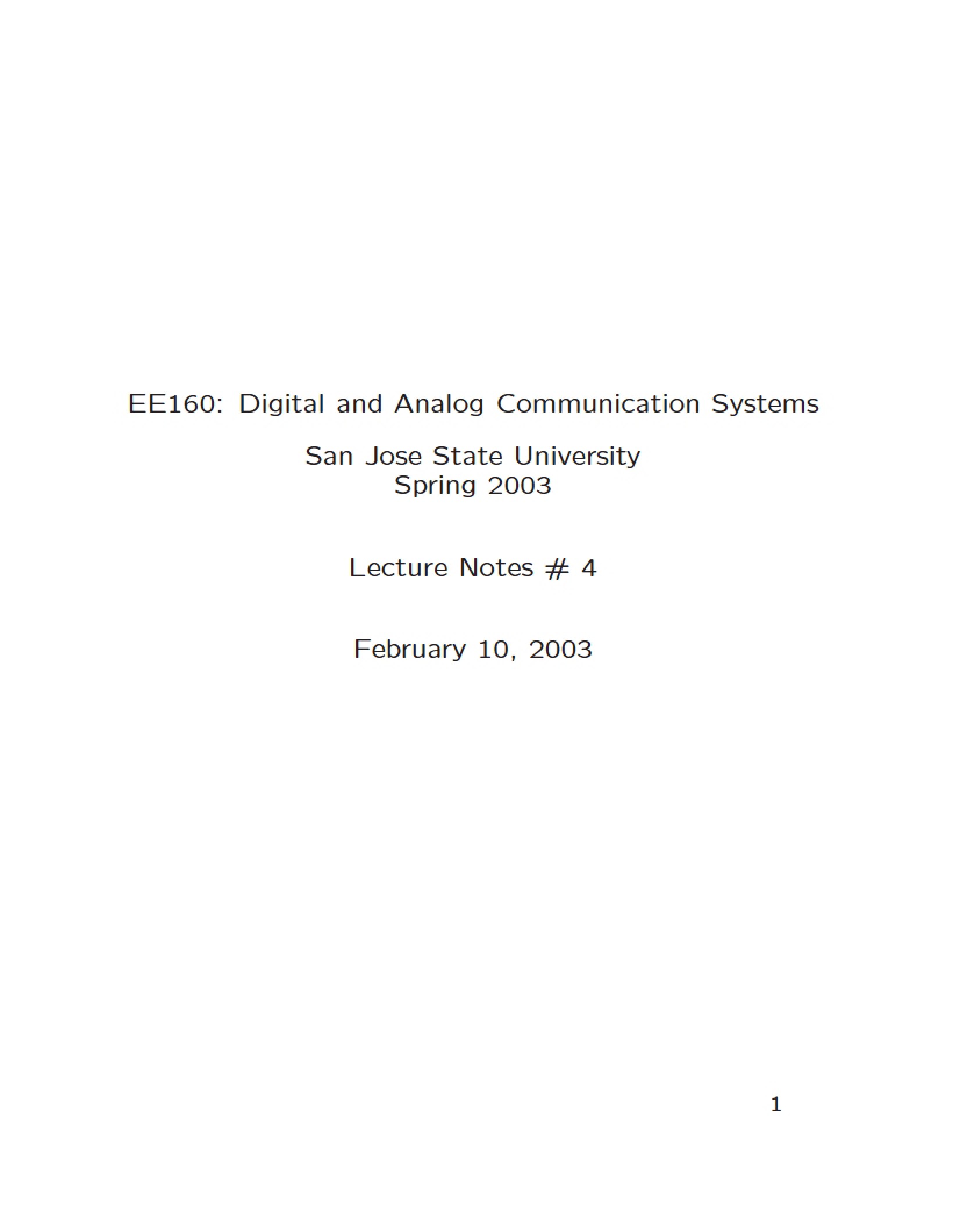 Communication Systems Analog and Digital