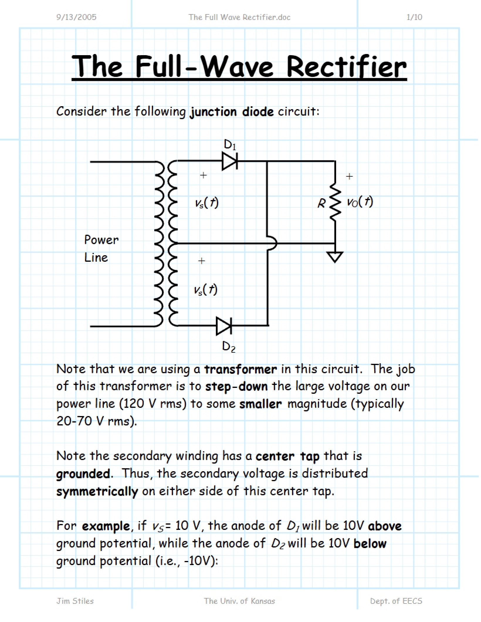 Rectifiers (Full Wave)