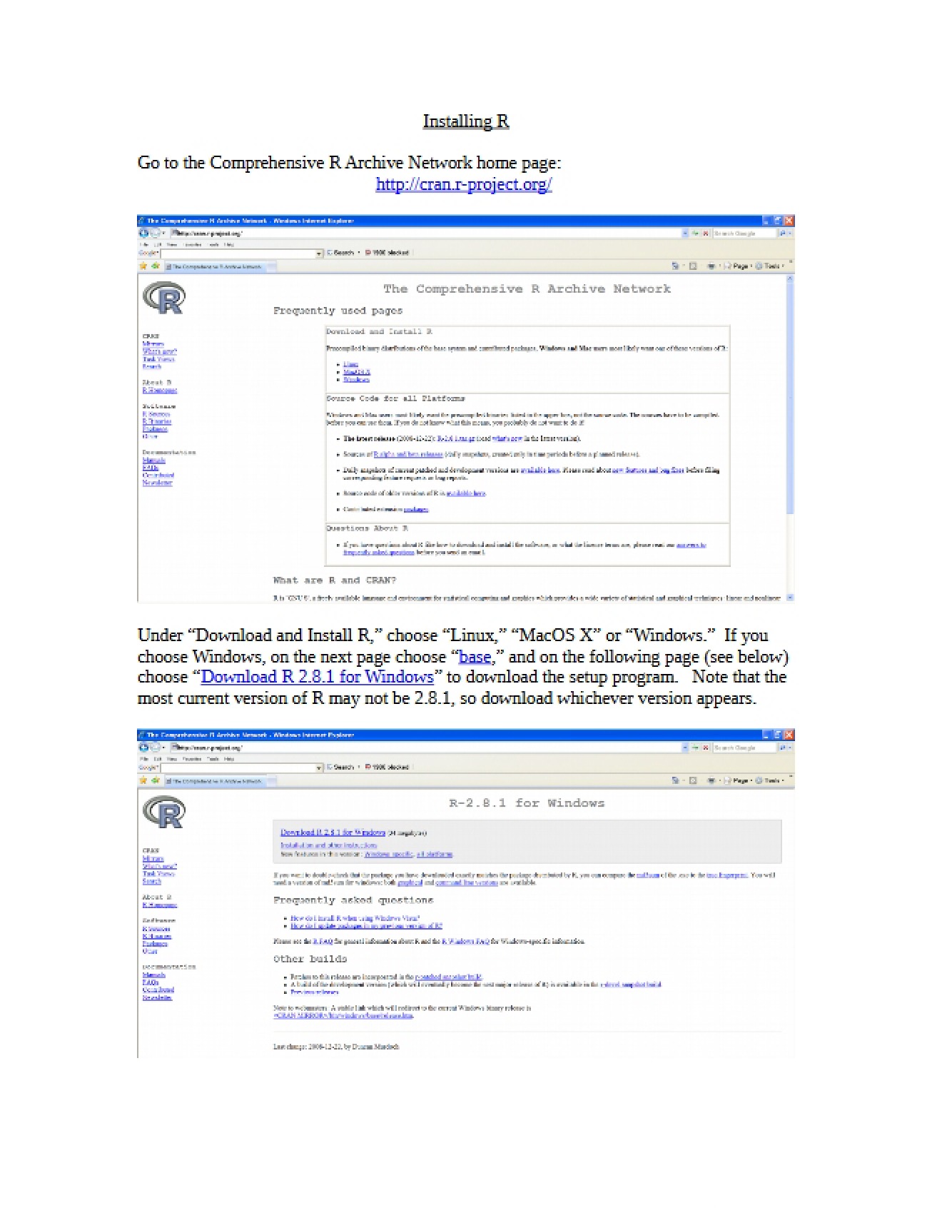 Guide to Installing R