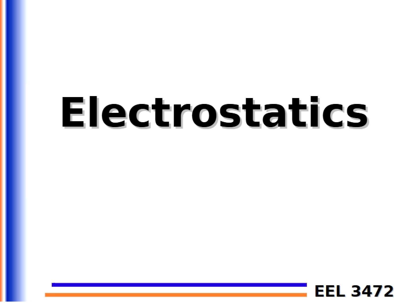 Electrostatic Principles
