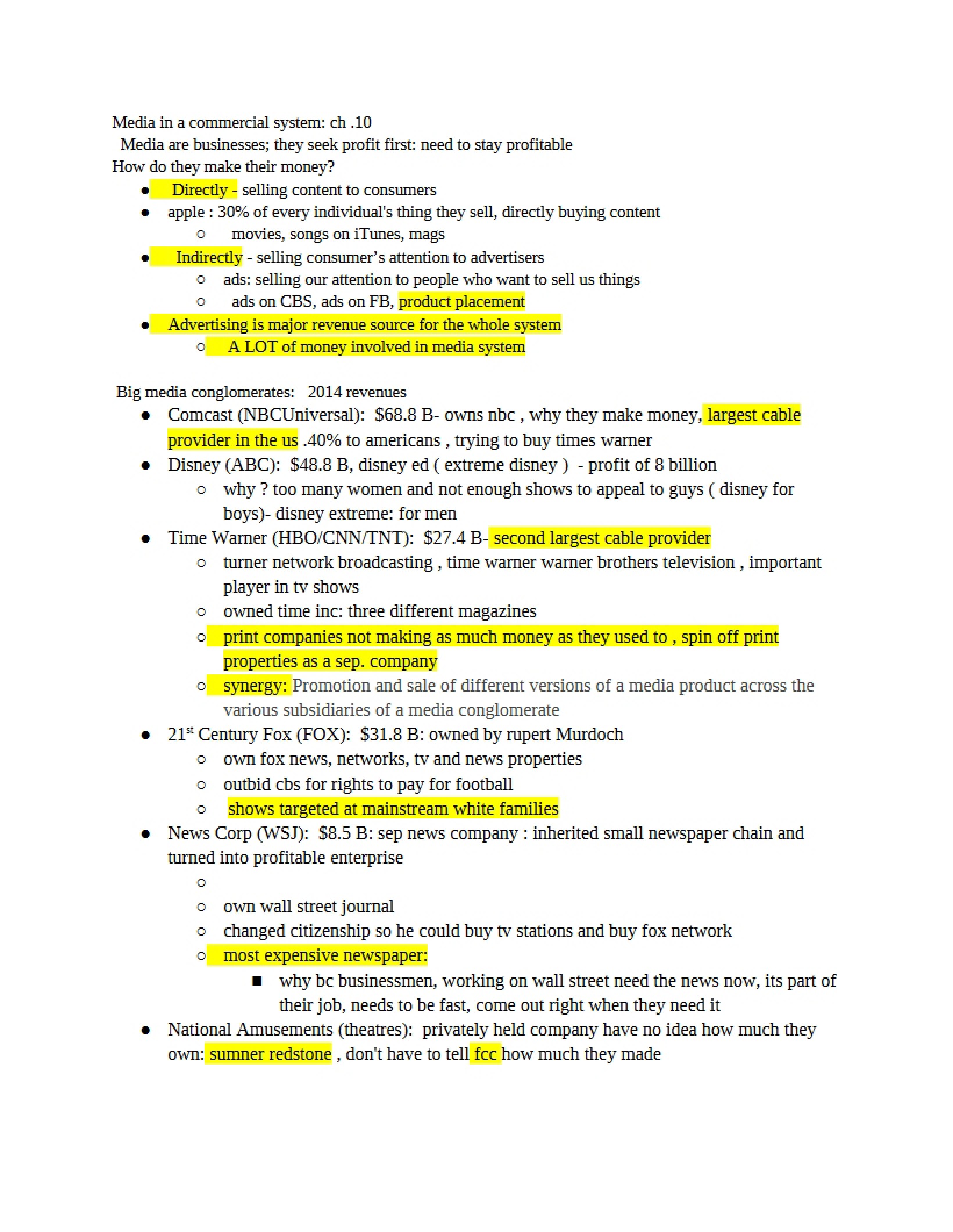 Commercial Systems in Media