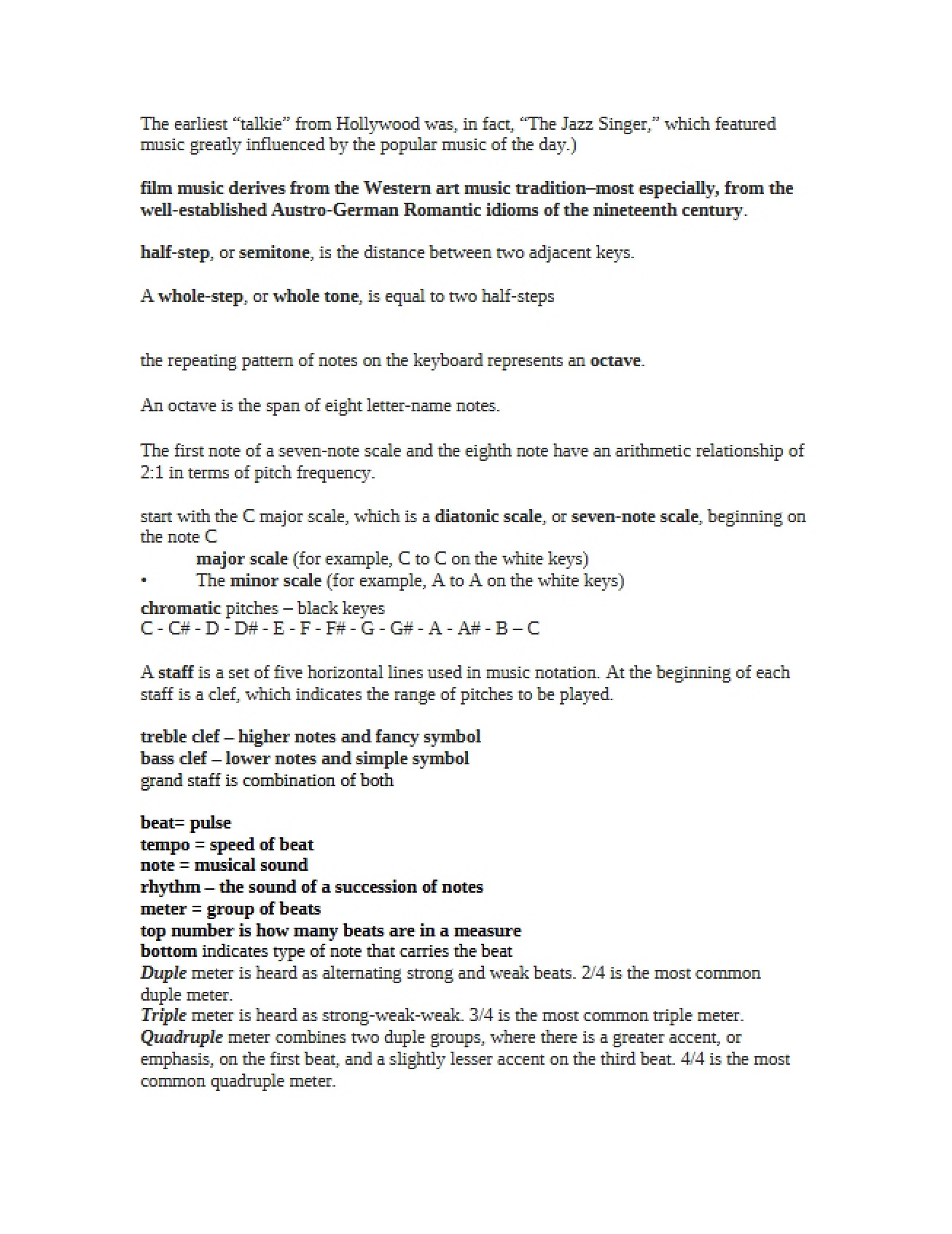 Film Music Notes
