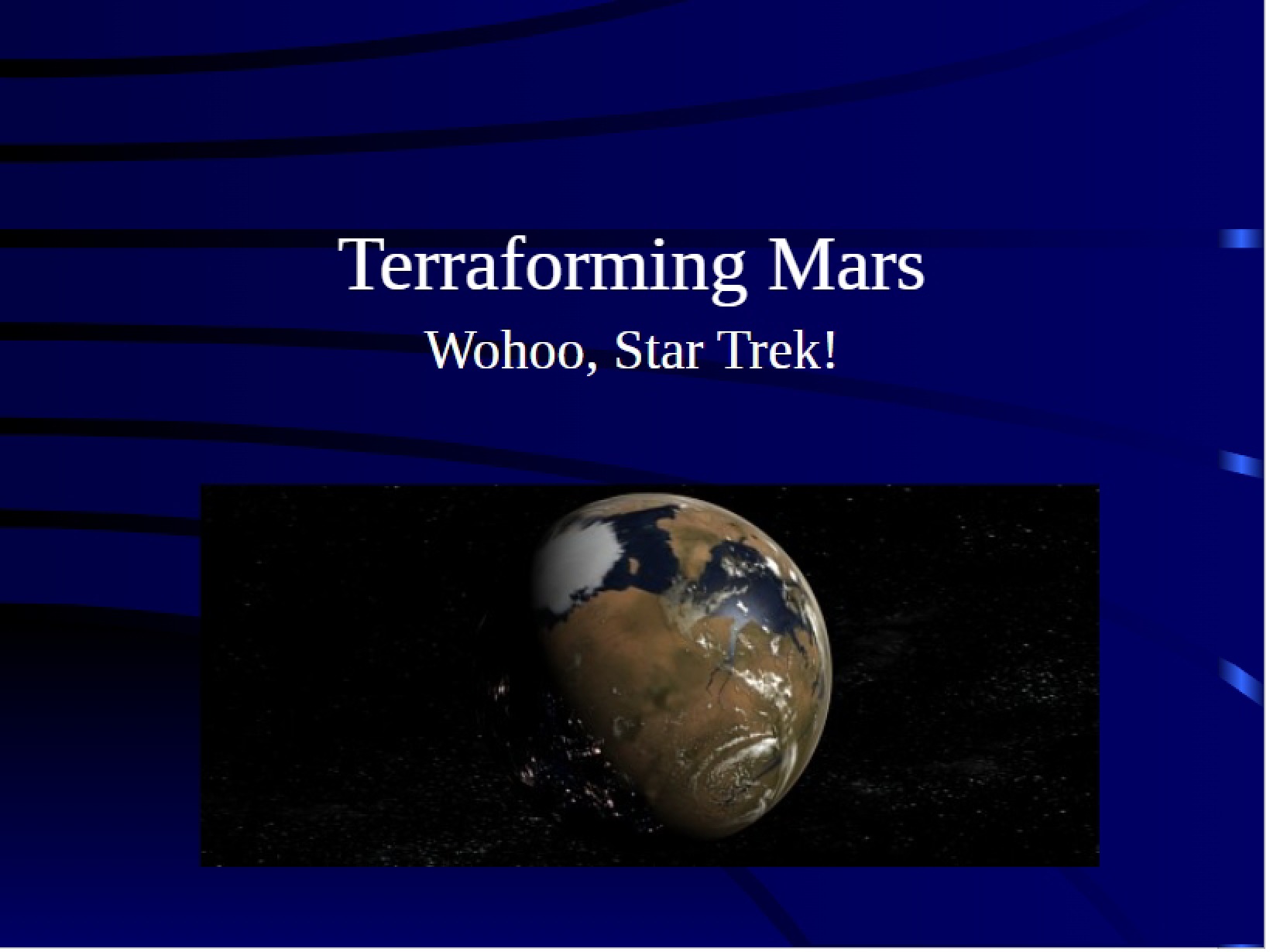 Mars Terraforming