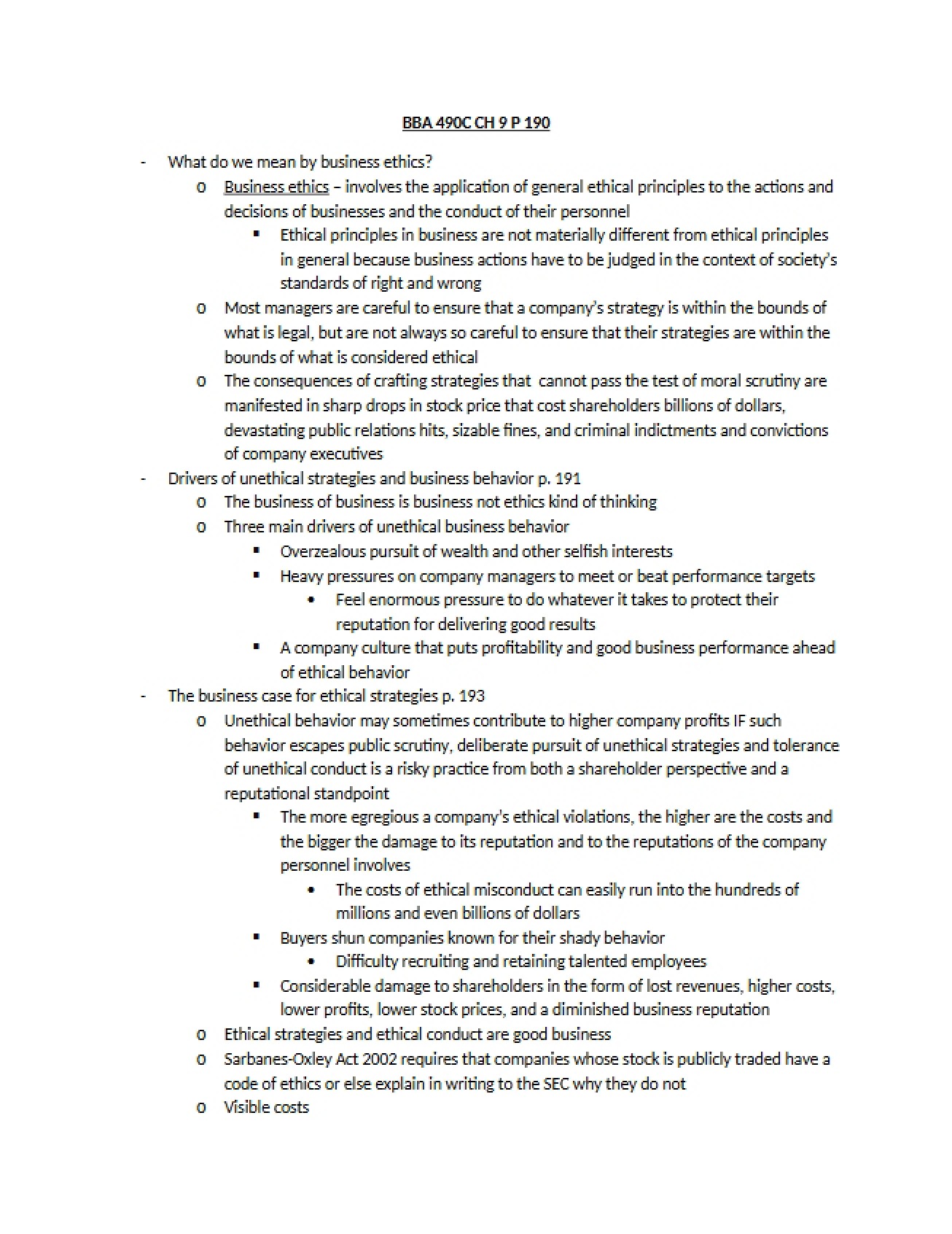 Business ethics