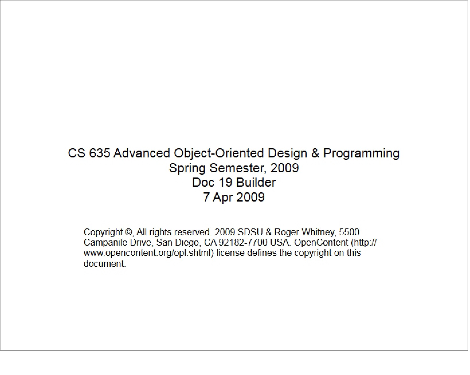 Builder Design Pattern