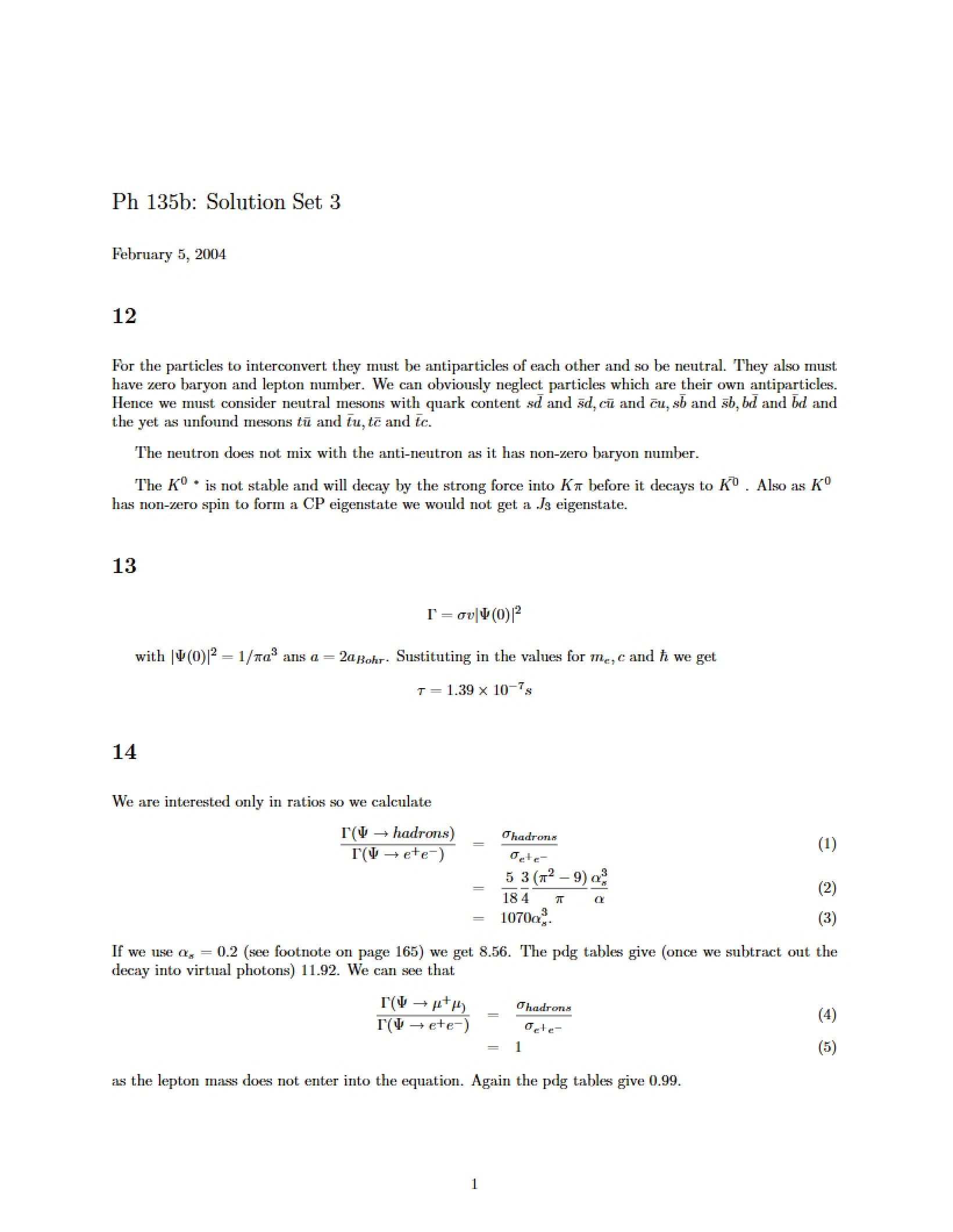 Third Solution Set