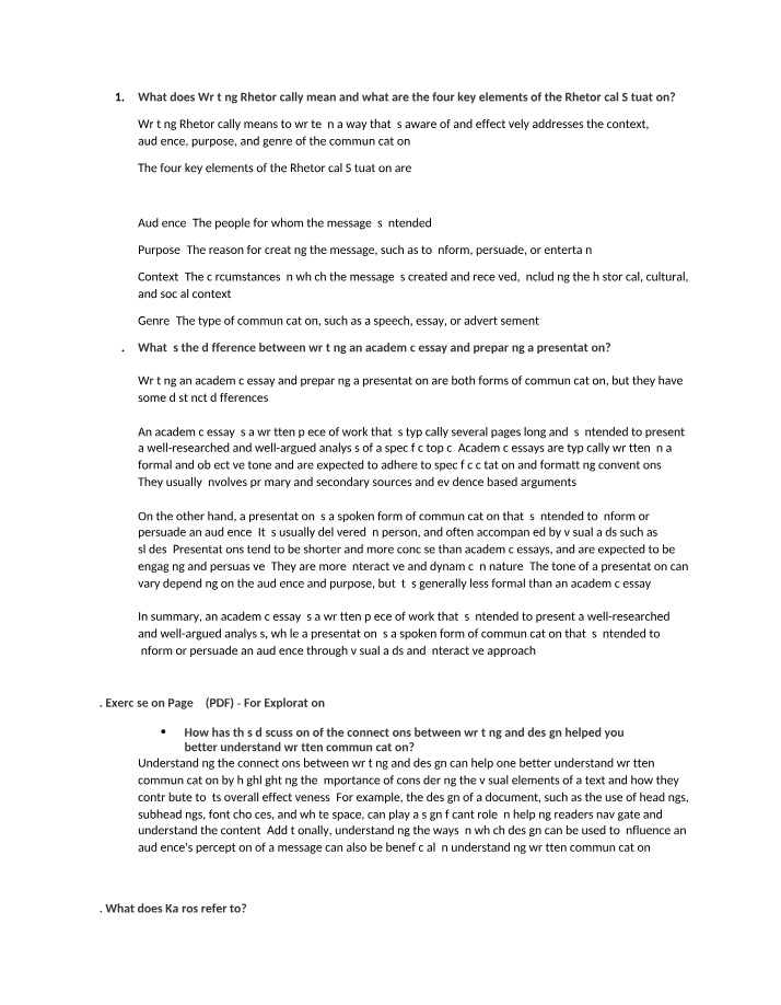 Assignment 1 - EDE Chapter 1 - Writing Rhetorically