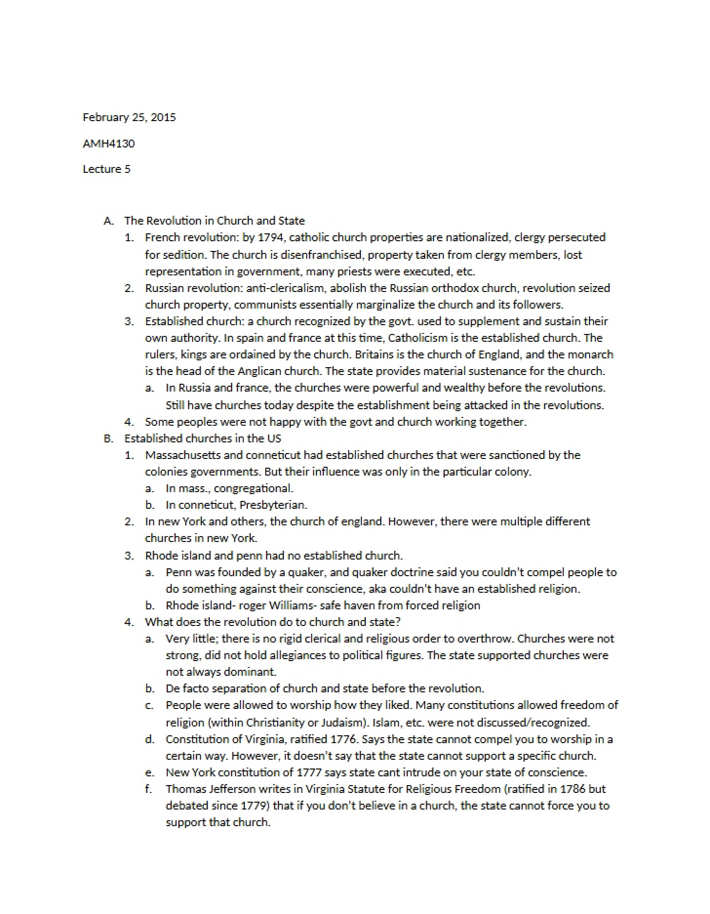Fifth Instructional Session Summary