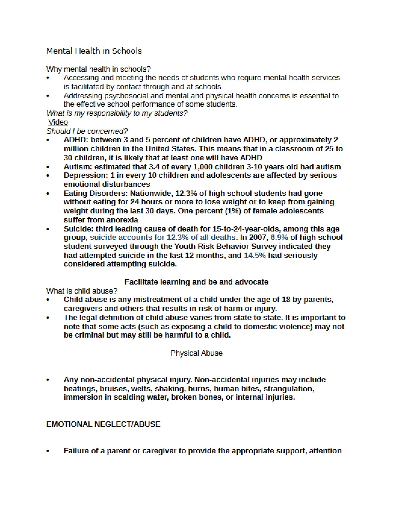 School-Based Mental Health